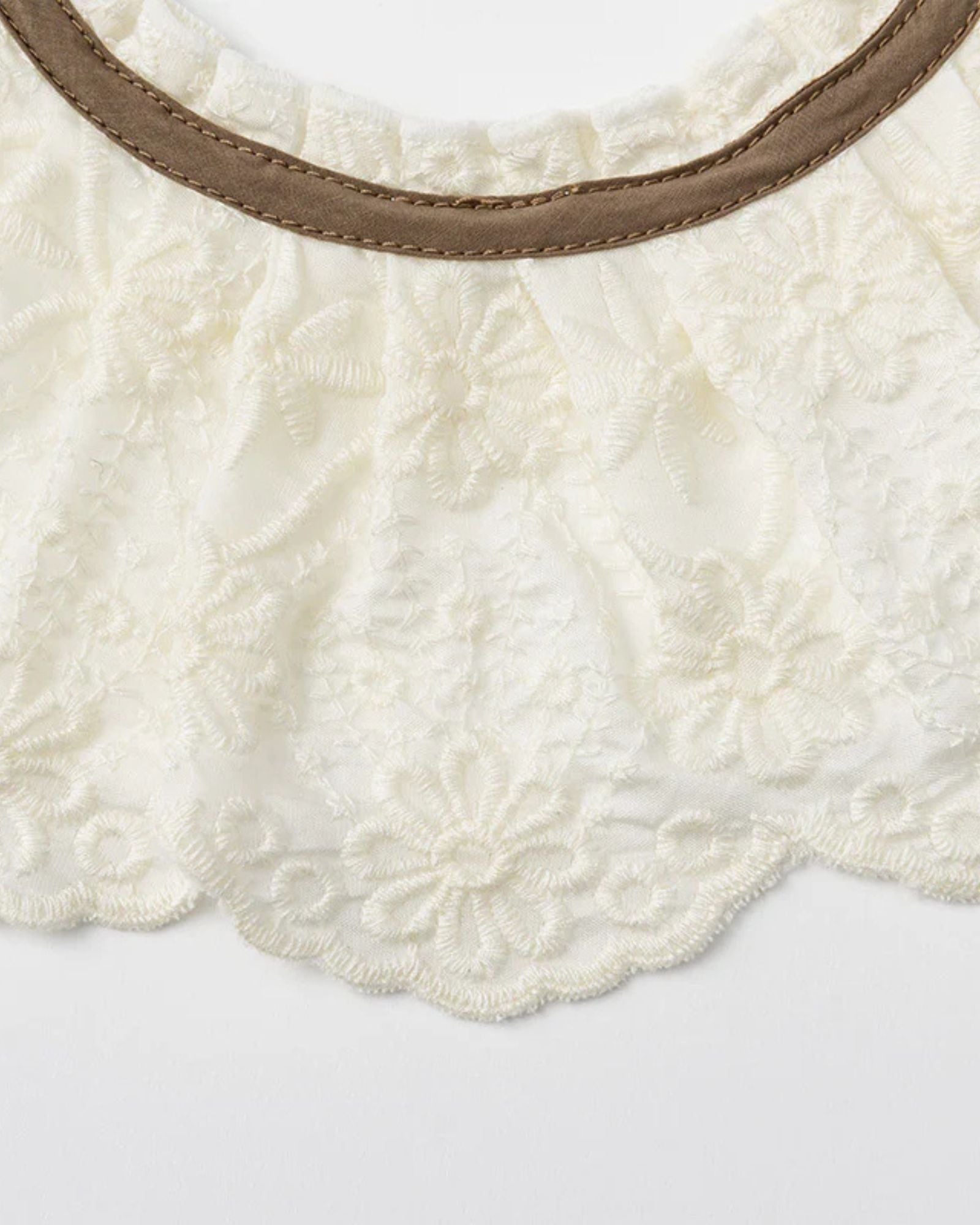 360 Baby Bib - Ivory Flower
