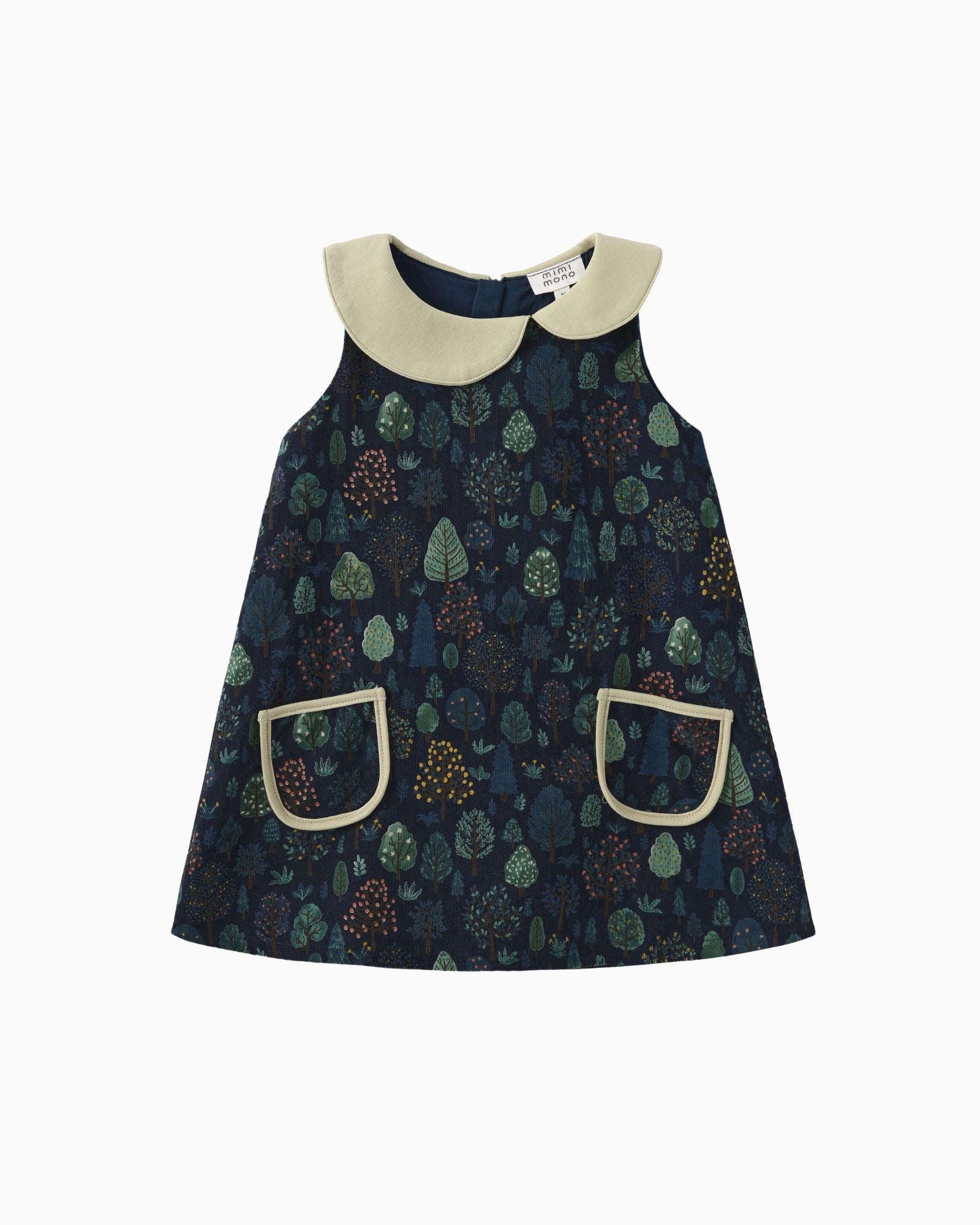 Forest Asymmetrical Collar Girls Dress