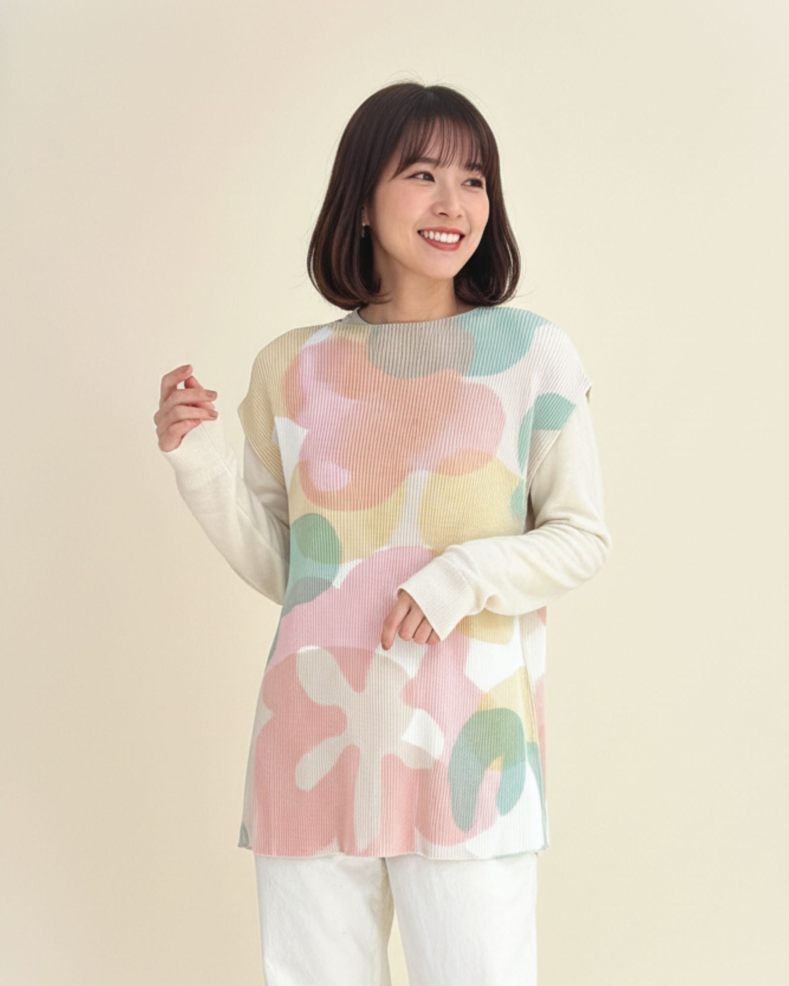 Blissful Blooms Crystal Pleated Top
