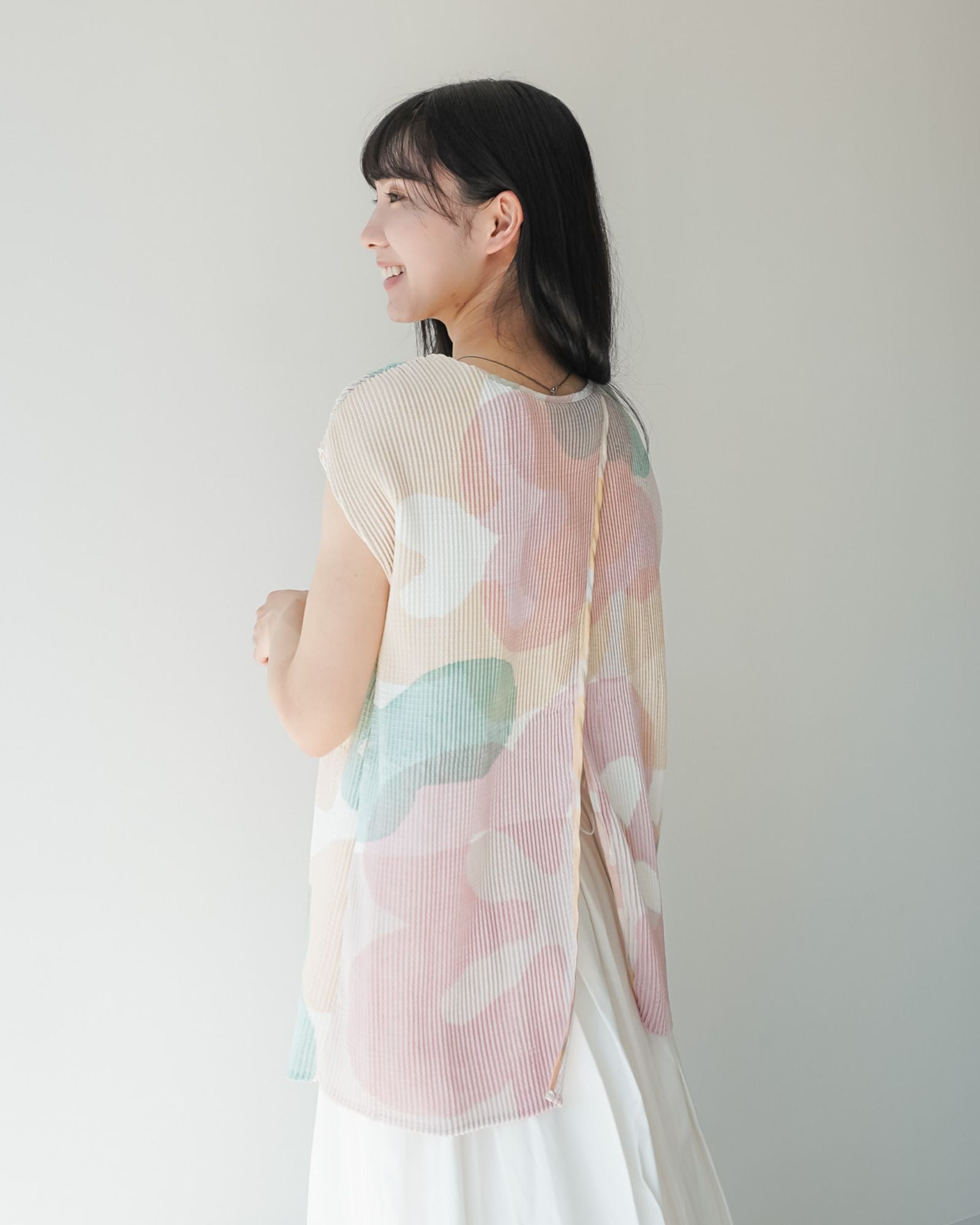 Blissful Blooms Crystal Pleated Top