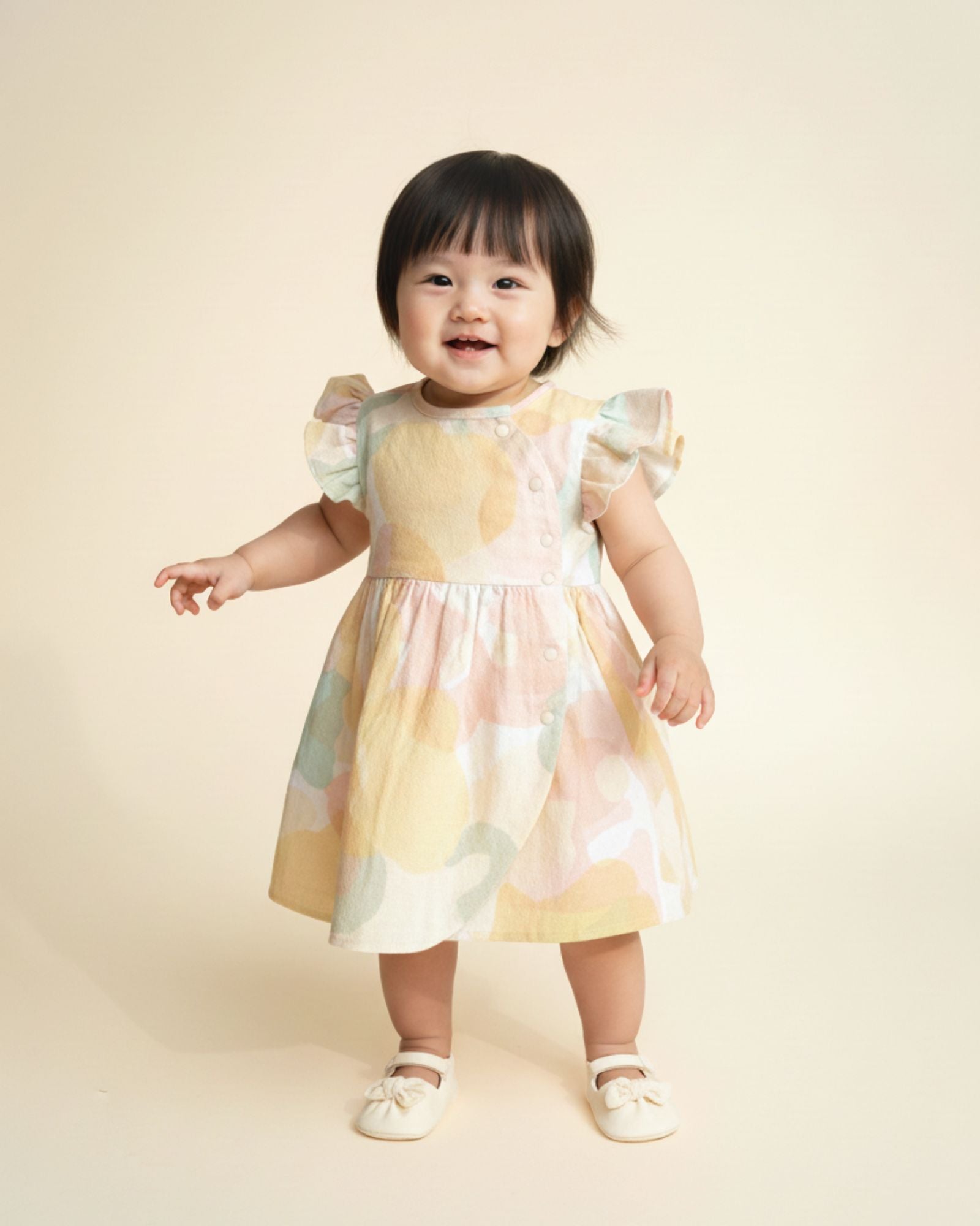Pre-order: Blissful Blooms Flutter Baby Dress