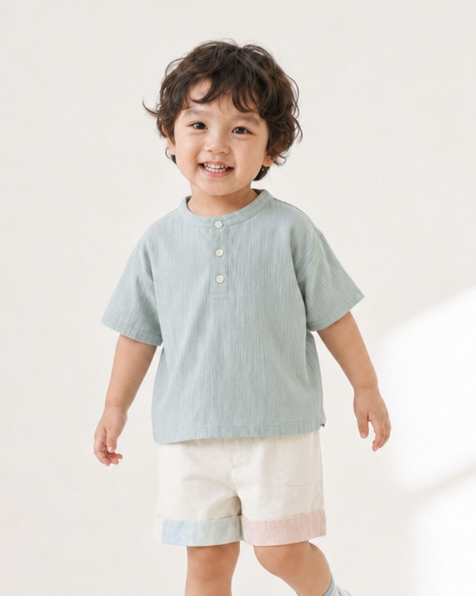 Pre-order: Breeze Collar Kids Shirt - Sky