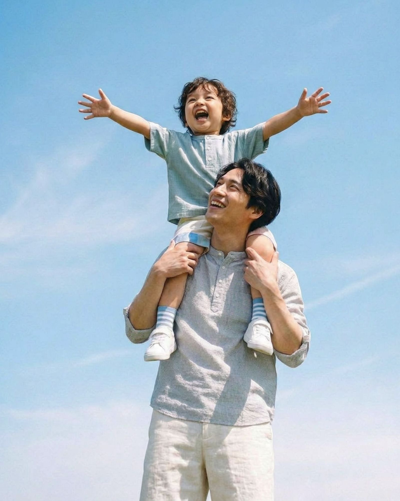 Pre-order: Breeze Collar Kids Shirt - Sky