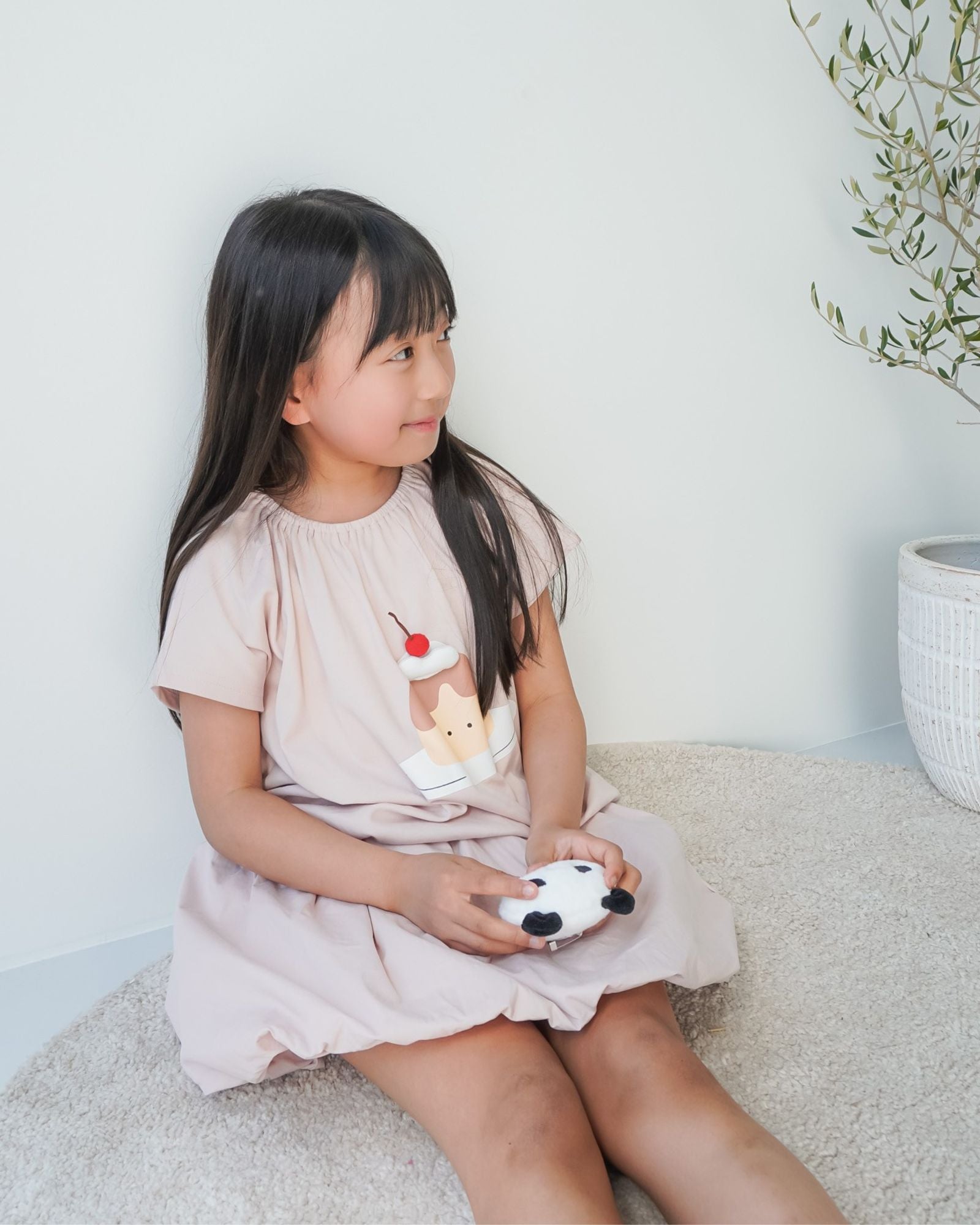 Cherry Top Pudding Cropped Kids Tee