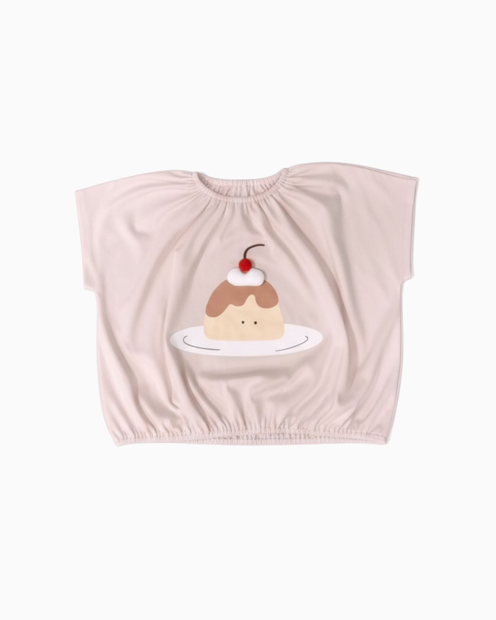 Cherry Top Pudding Cropped Kids Tee