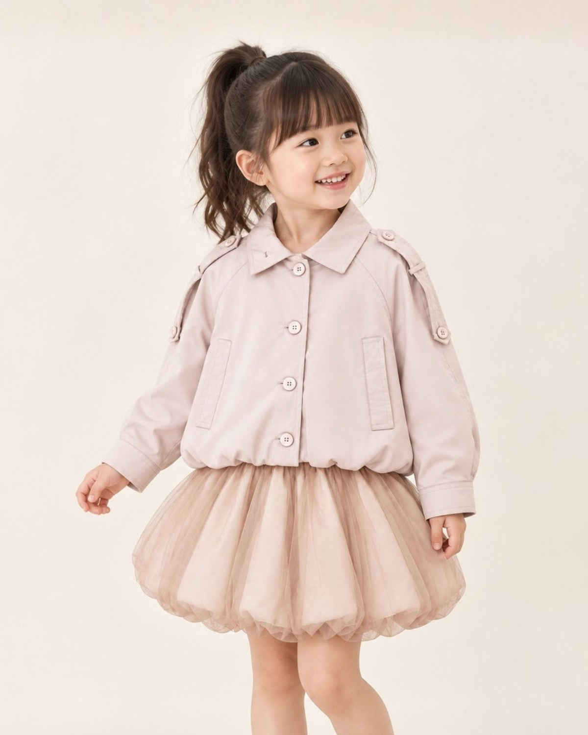 Pre-order: Cropped Balloon Trench Coat (Kids & Adults)