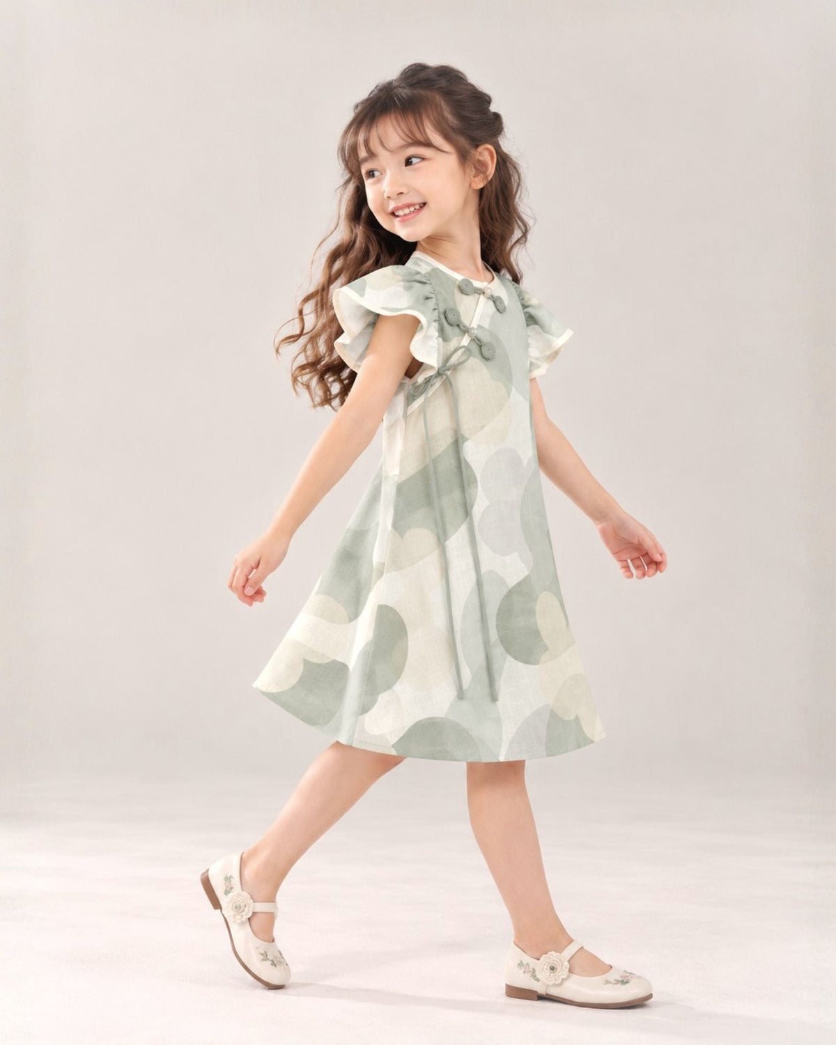 Pre-order: Jewelled Jade Oriental Girls Dress