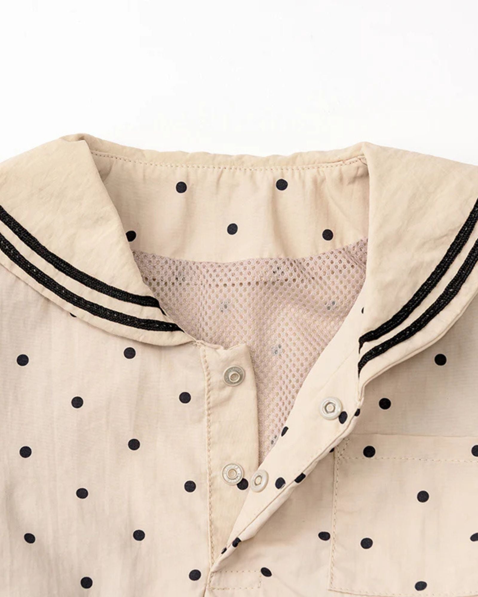 Mess-free Sailor Baby Romper - Dots