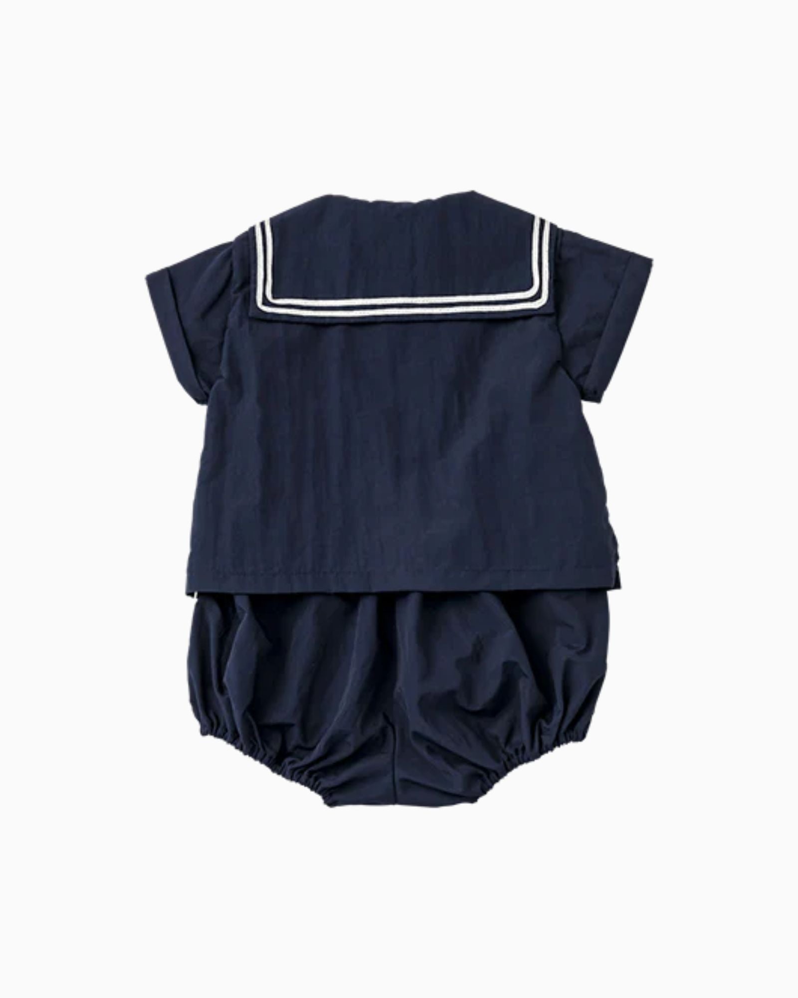 Mess-free Sailor Baby Romper - Navy
