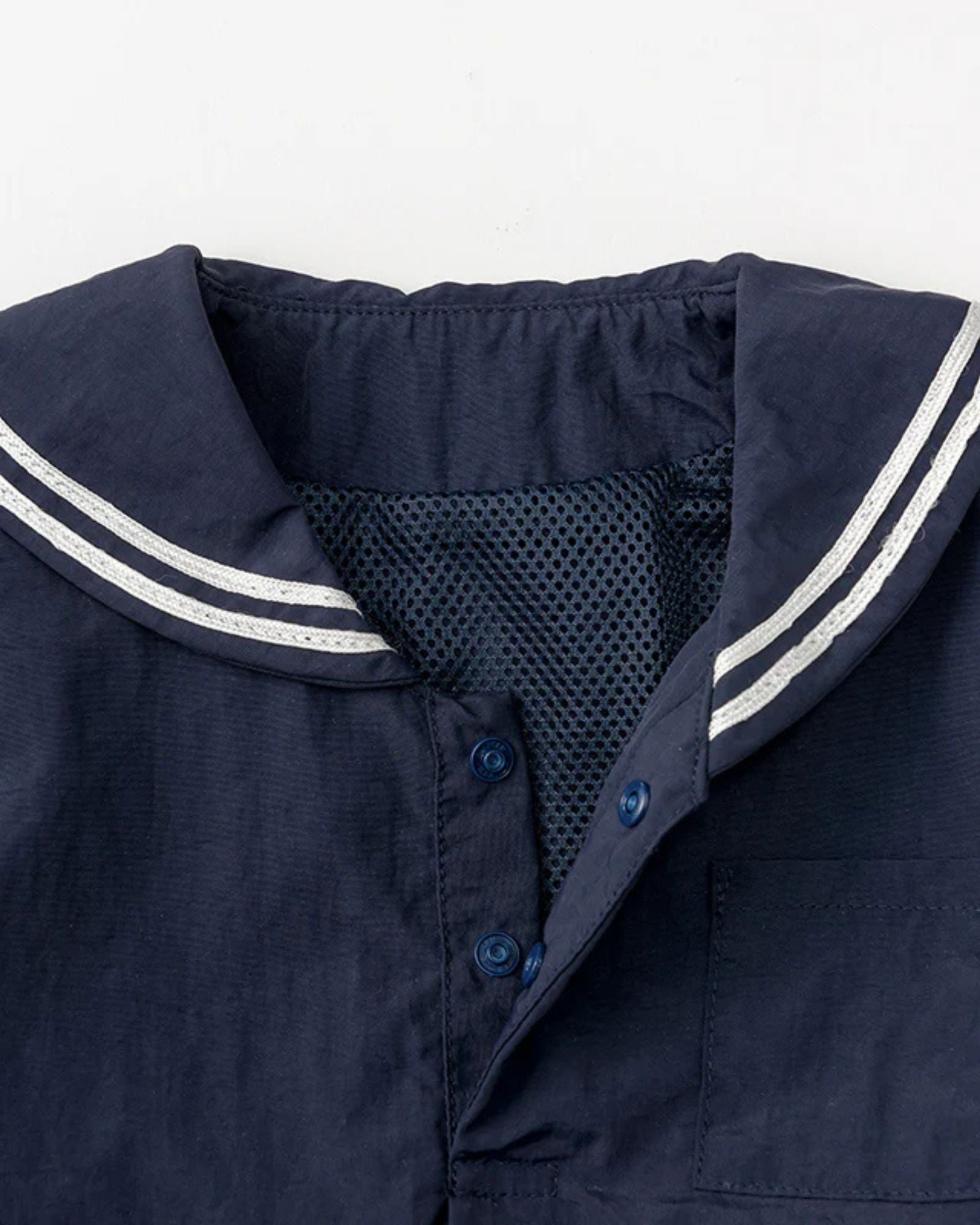 Mess-free Sailor Baby Romper - Navy