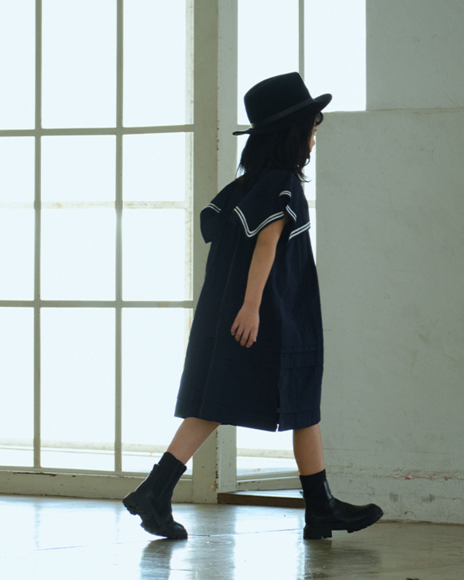 Mess-free Sailor Dress - Navy