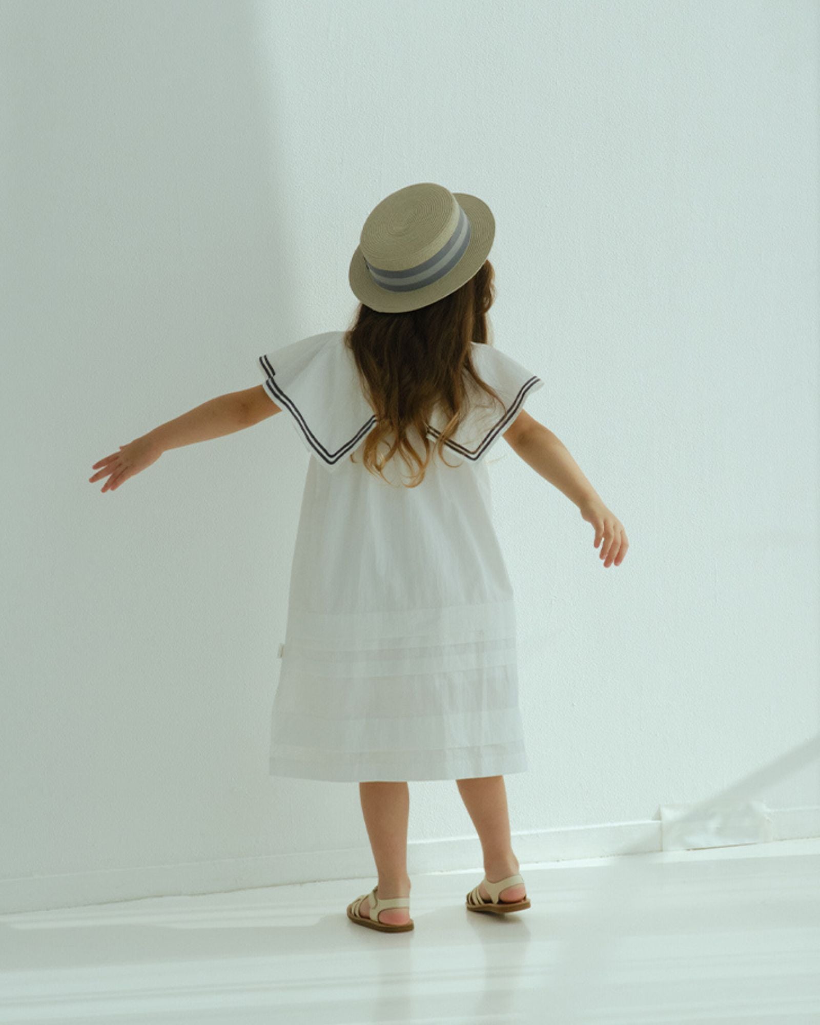 Mess-free Sailor Dress - White