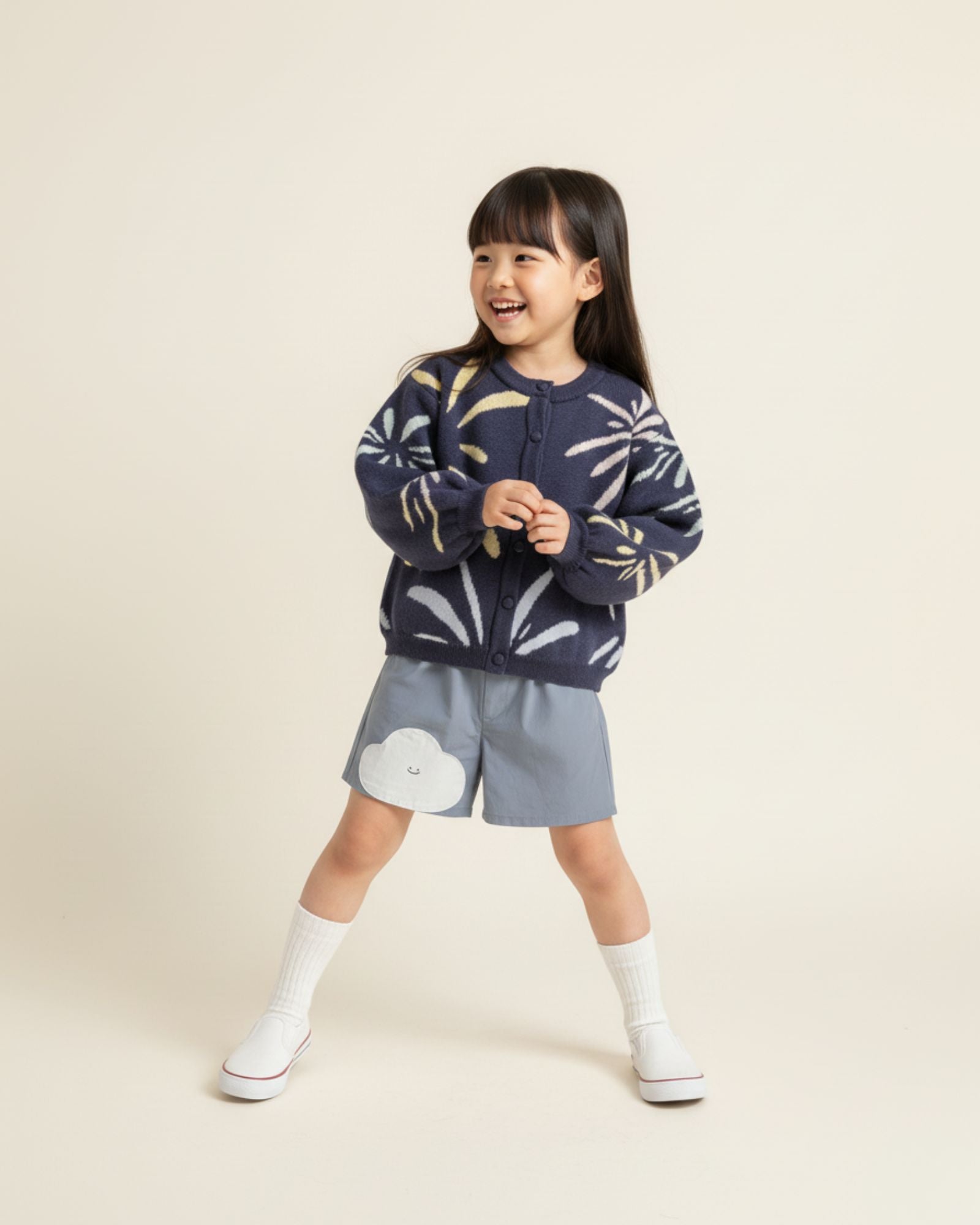 Mochi Cloud Kids Shorts - Ash