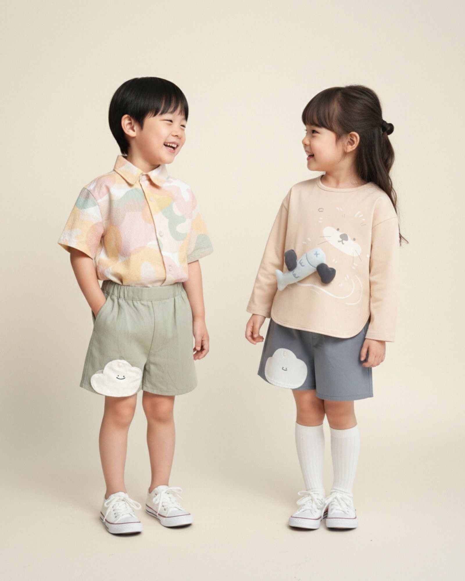 Mochi Cloud Kids Shorts - Olive