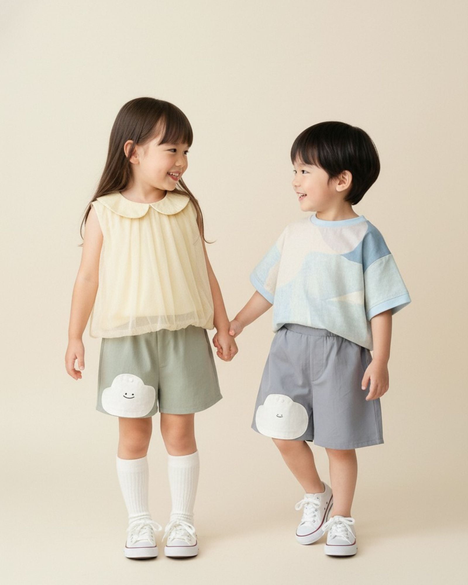 Mochi Cloud Kids Shorts - Ash