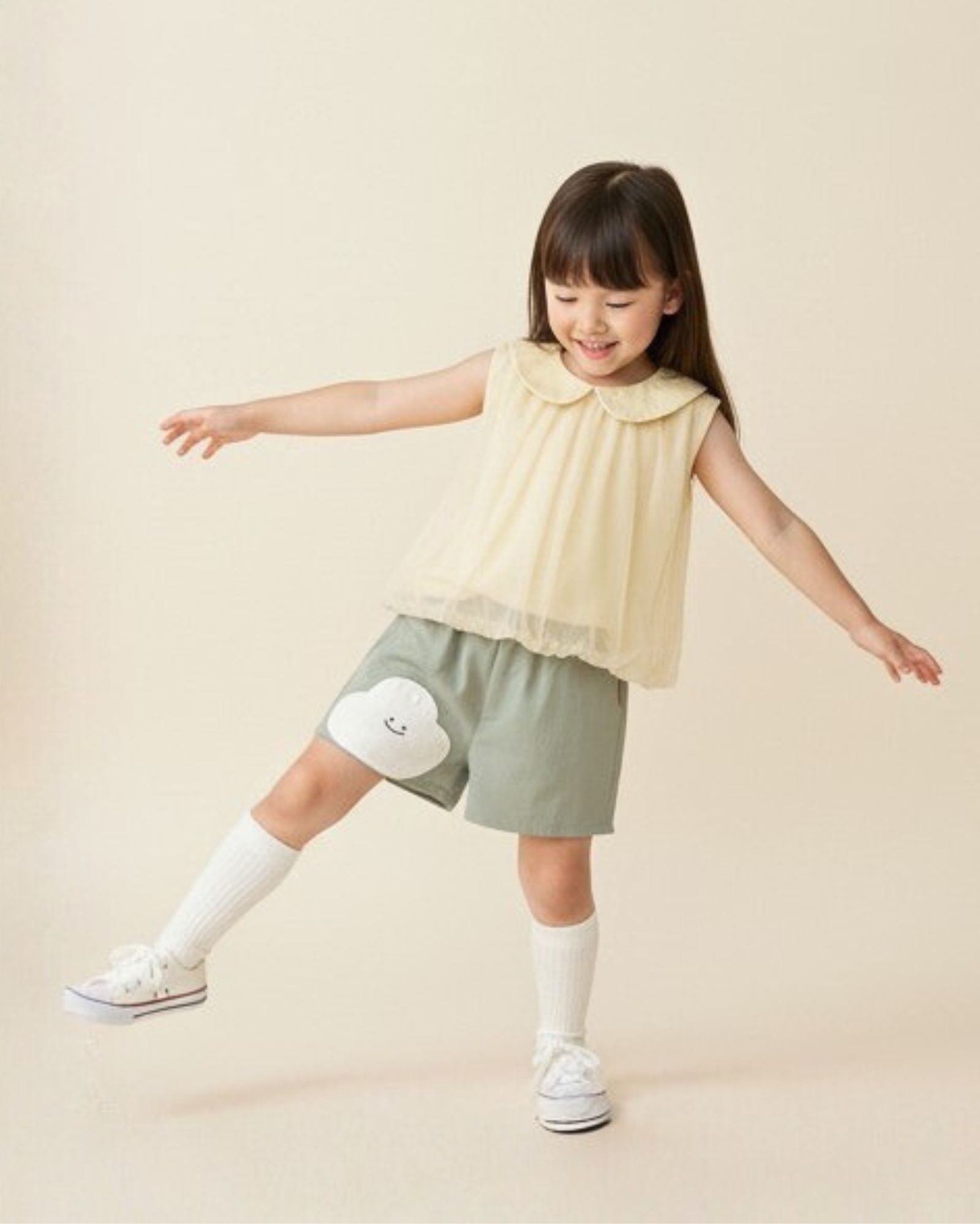Mochi Cloud Kids Shorts - Olive