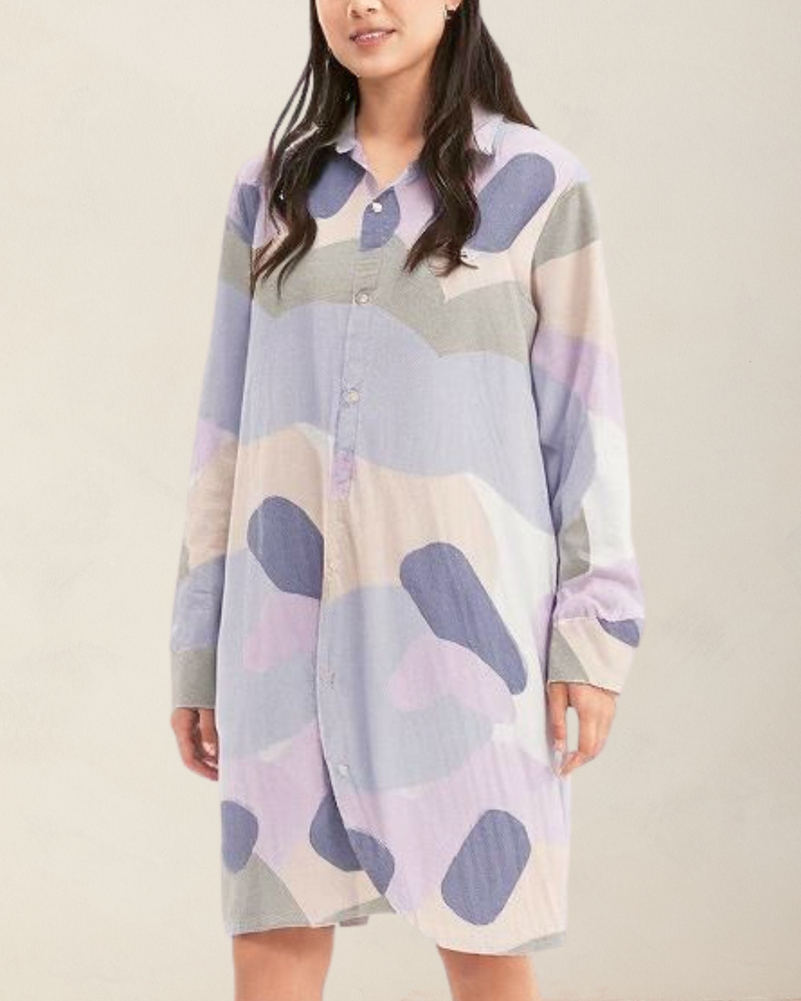 Serenity Peaks Mums Shirt Dress