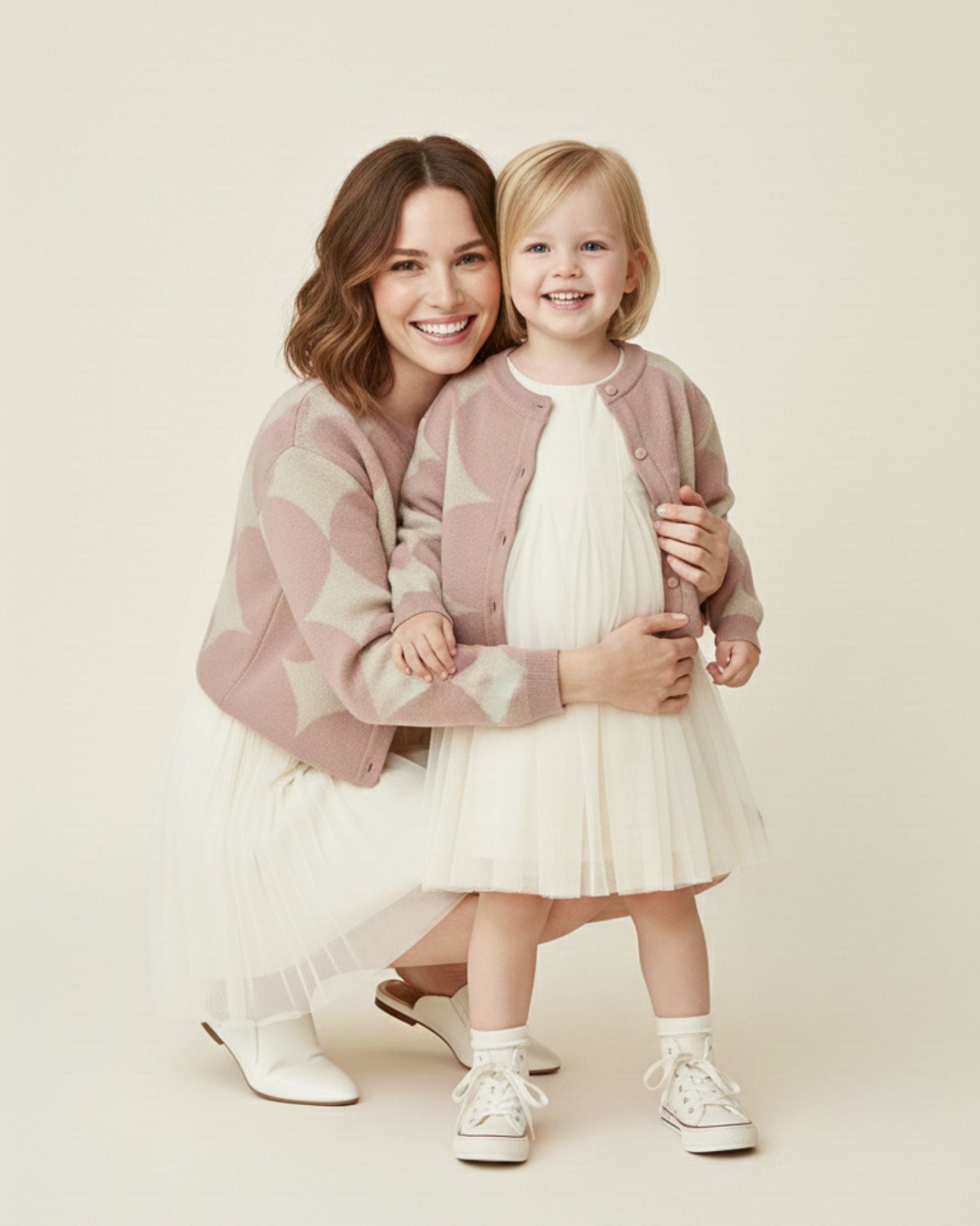 Twinkle Stars Knitted Cardigan (Kids & Adults)