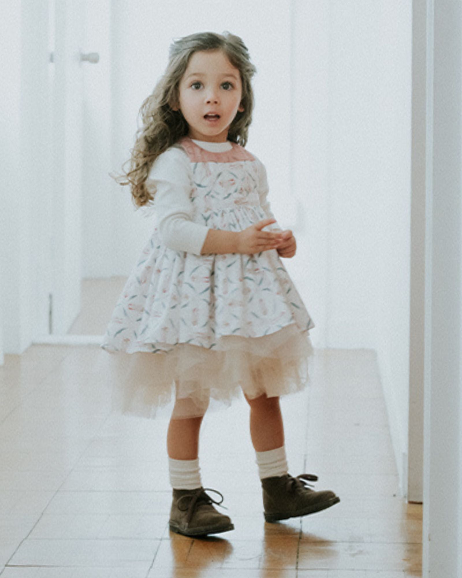 Water Resistant Apron Dress - Kalanchoe