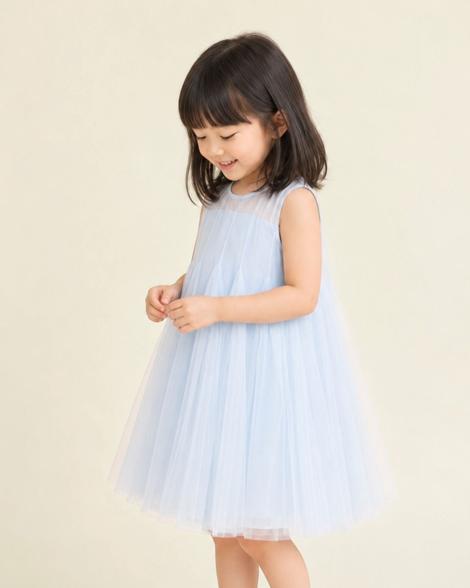 Pre-order: Whimsy 2-in-1 Tulle Girls Dress - Ocean
