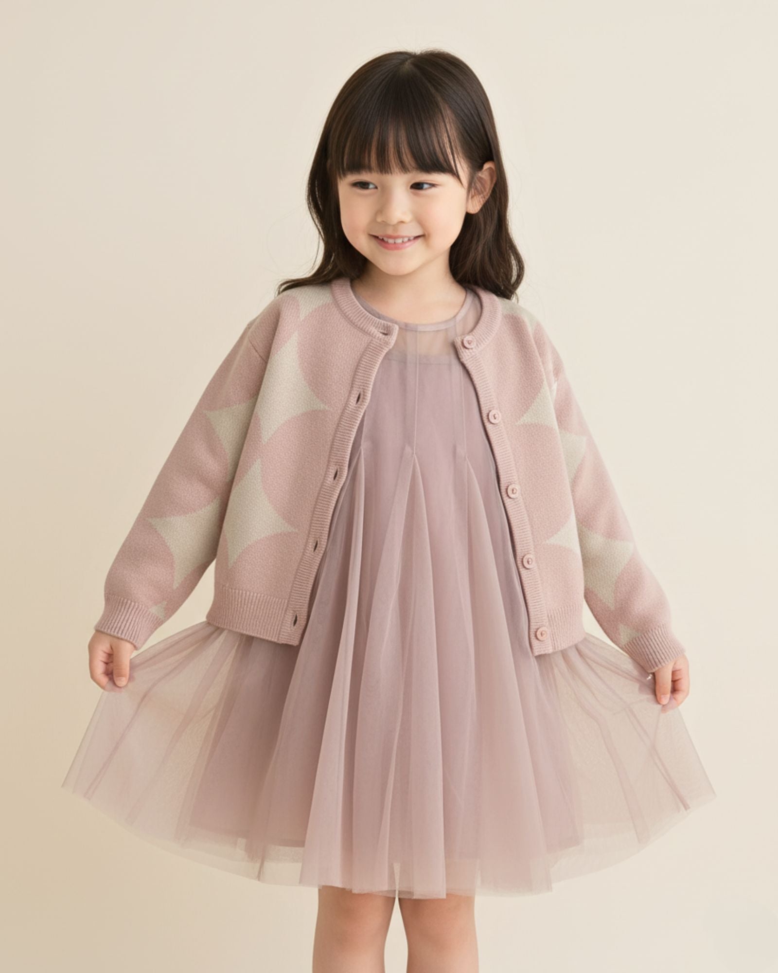 Pre-order: Whimsy 2-in-1 Tulle Girls Dress - Rose