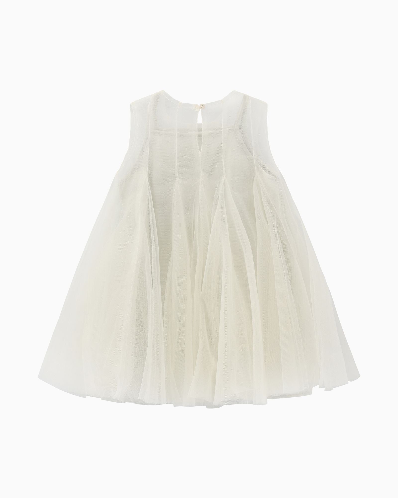 Whimsy 2-in-1 Tulle Girls Dress - Pearl