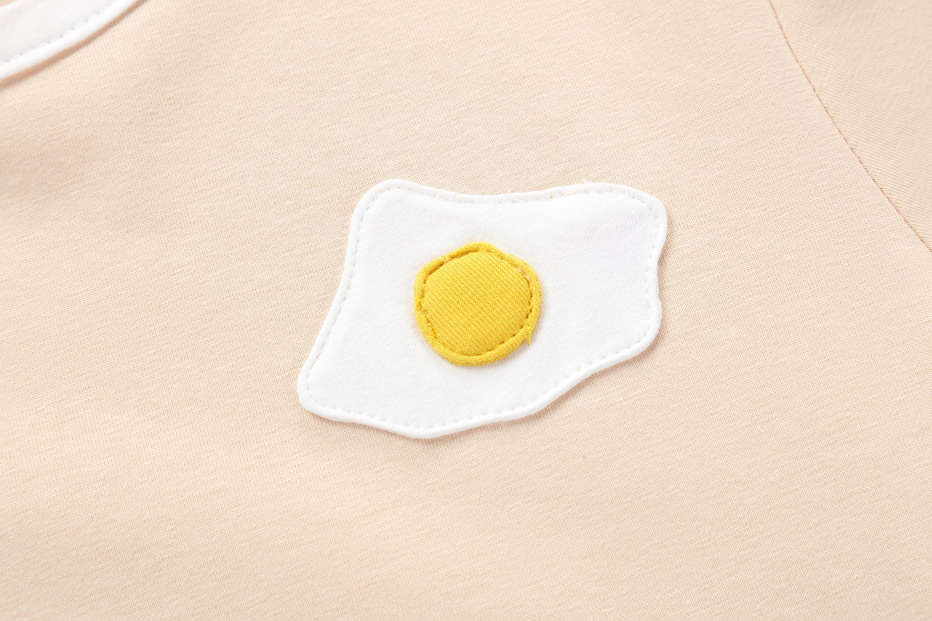 Family matching, with little sunny side up egg tee, orange, cotton,sophisticated 3-D egg