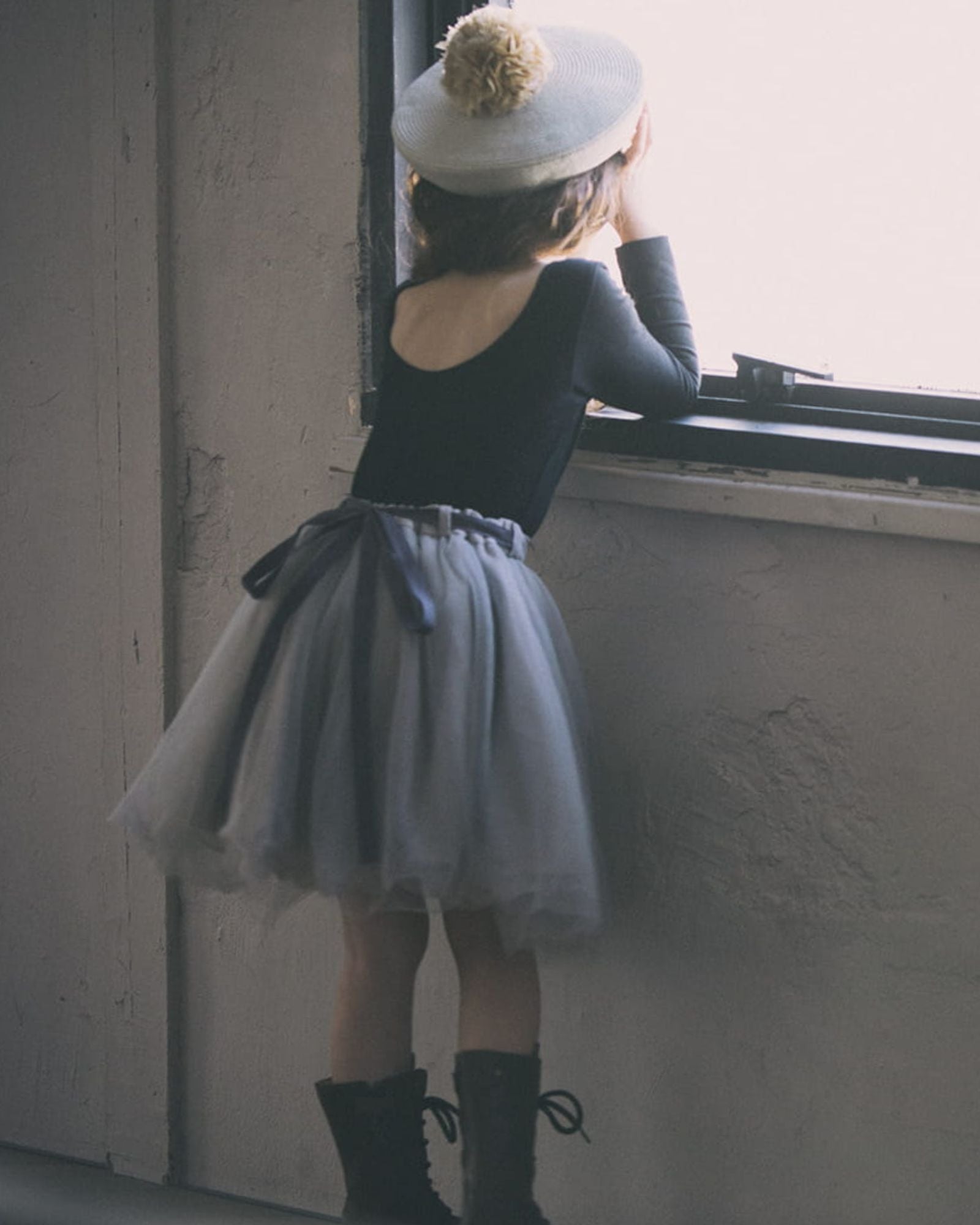 2-in-1 Tutu Skirt Dress - Ash