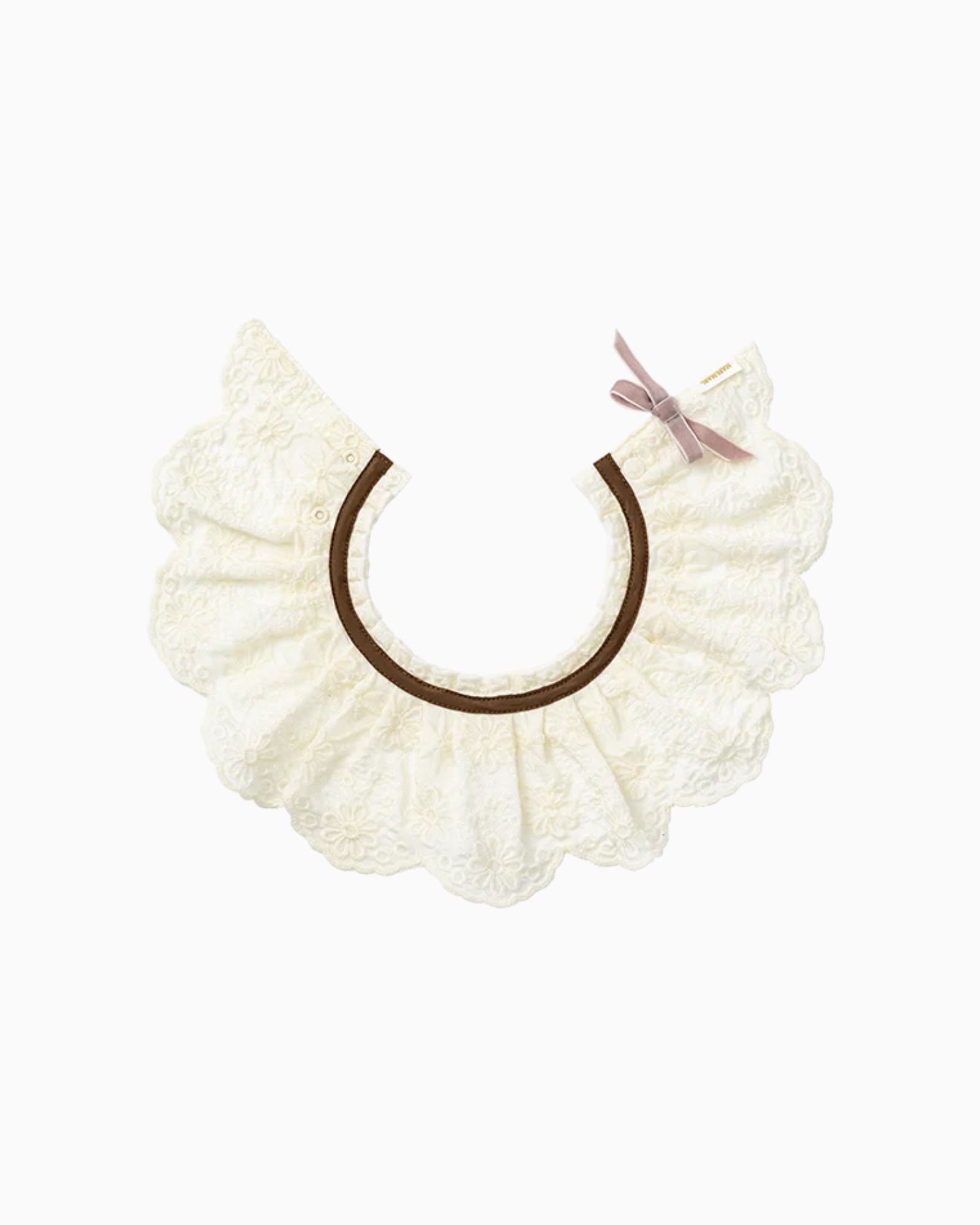 360 Baby Bib - Ivory Flower