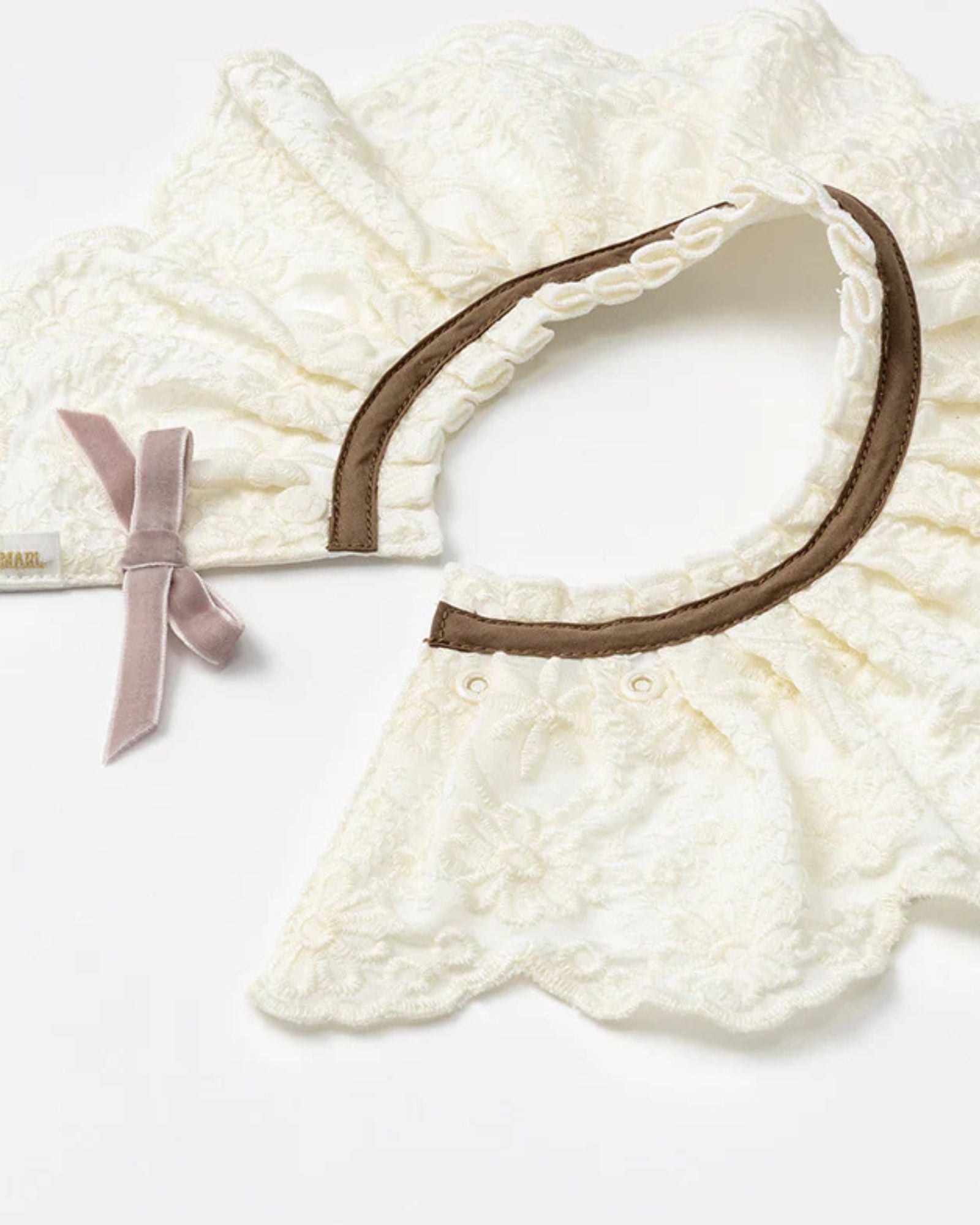 360 Baby Bib - Ivory Flower