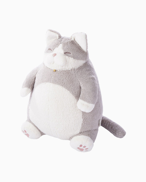 Liv Heart Gluttonous Cat Cushion - grey