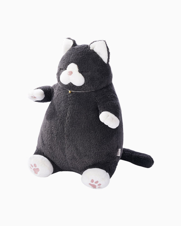 Liv Heart Gluttonous Cat Cushion - black