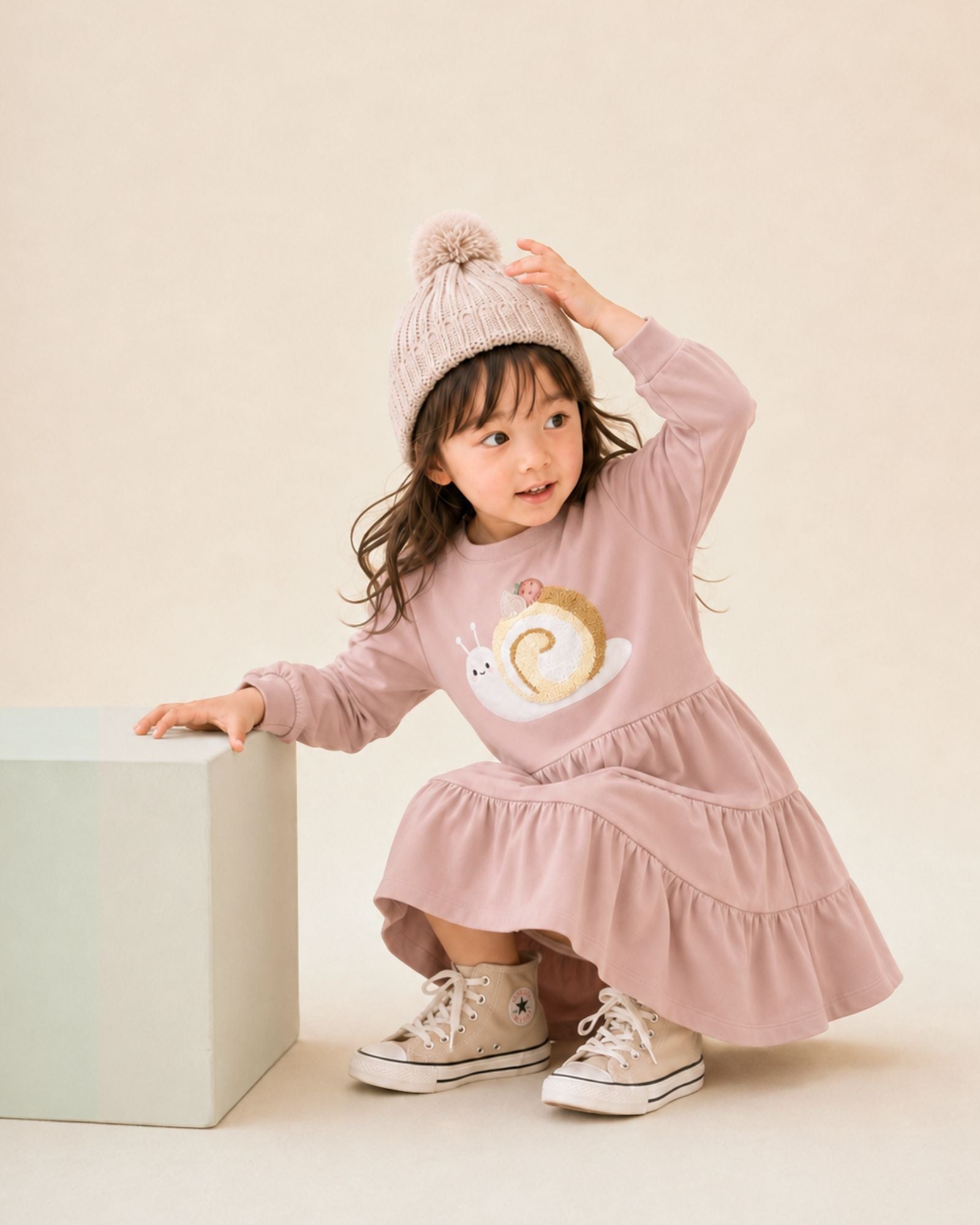 Pre-order: Berry Rollie Snail Lightweight Panelled Girls Dress