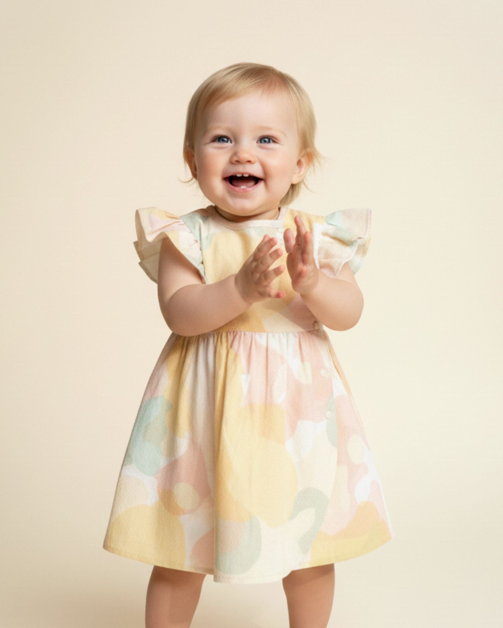 Pre-order: Blissful Blooms Flutter Baby Dress