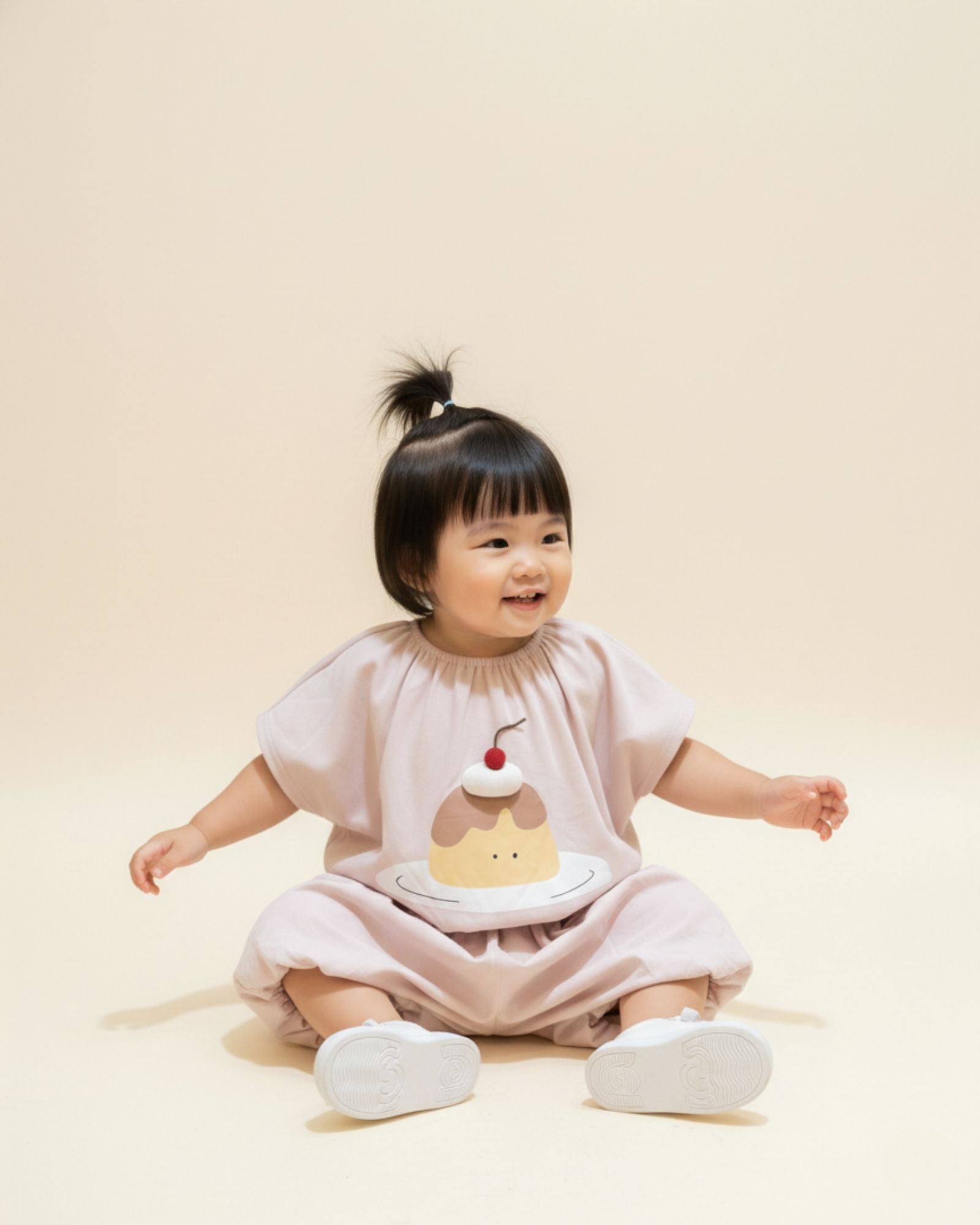 Cherry Top Pudding Cropped Kids Tee