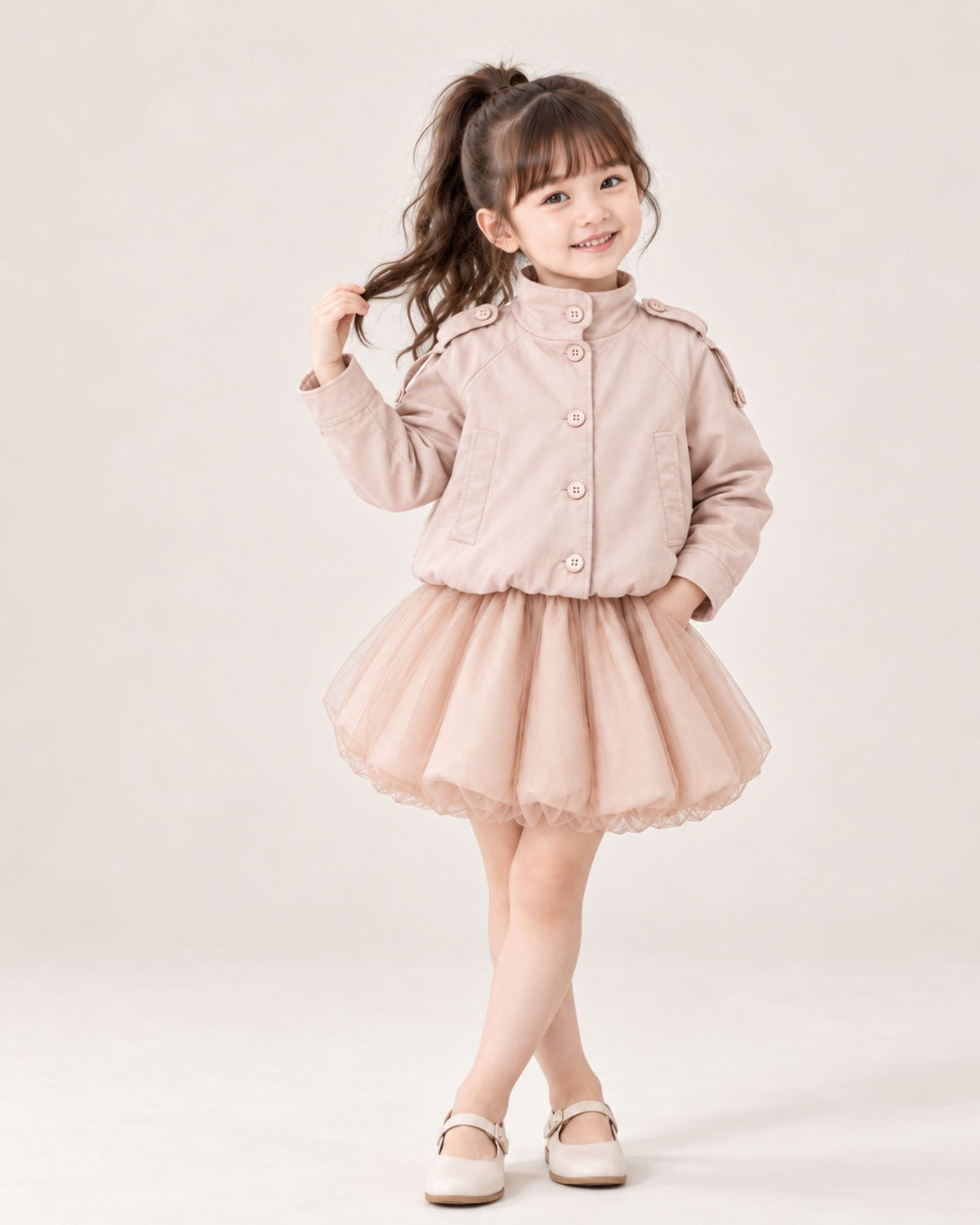 Pre-order: Cropped Balloon Trench Coat (Kids & Adults)