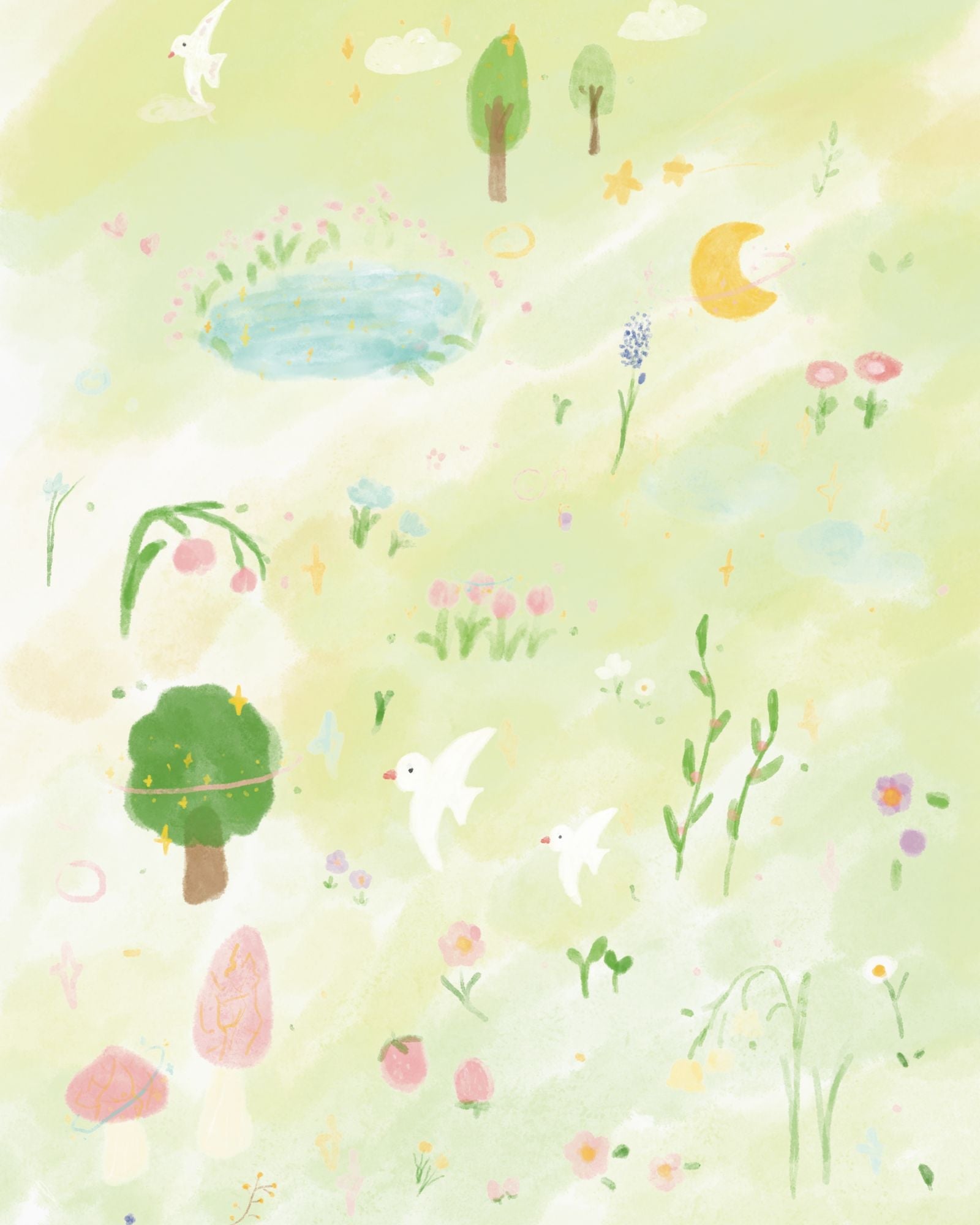 Garden of Gentle Dreams Baby Kimono