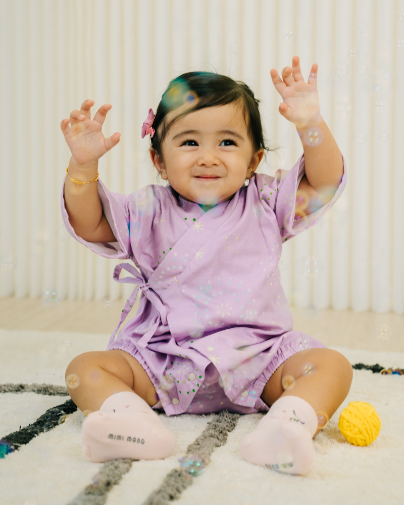 Hanabi Baby Kimono Sunset Pink Baby Girl Clothes Newborn Baby