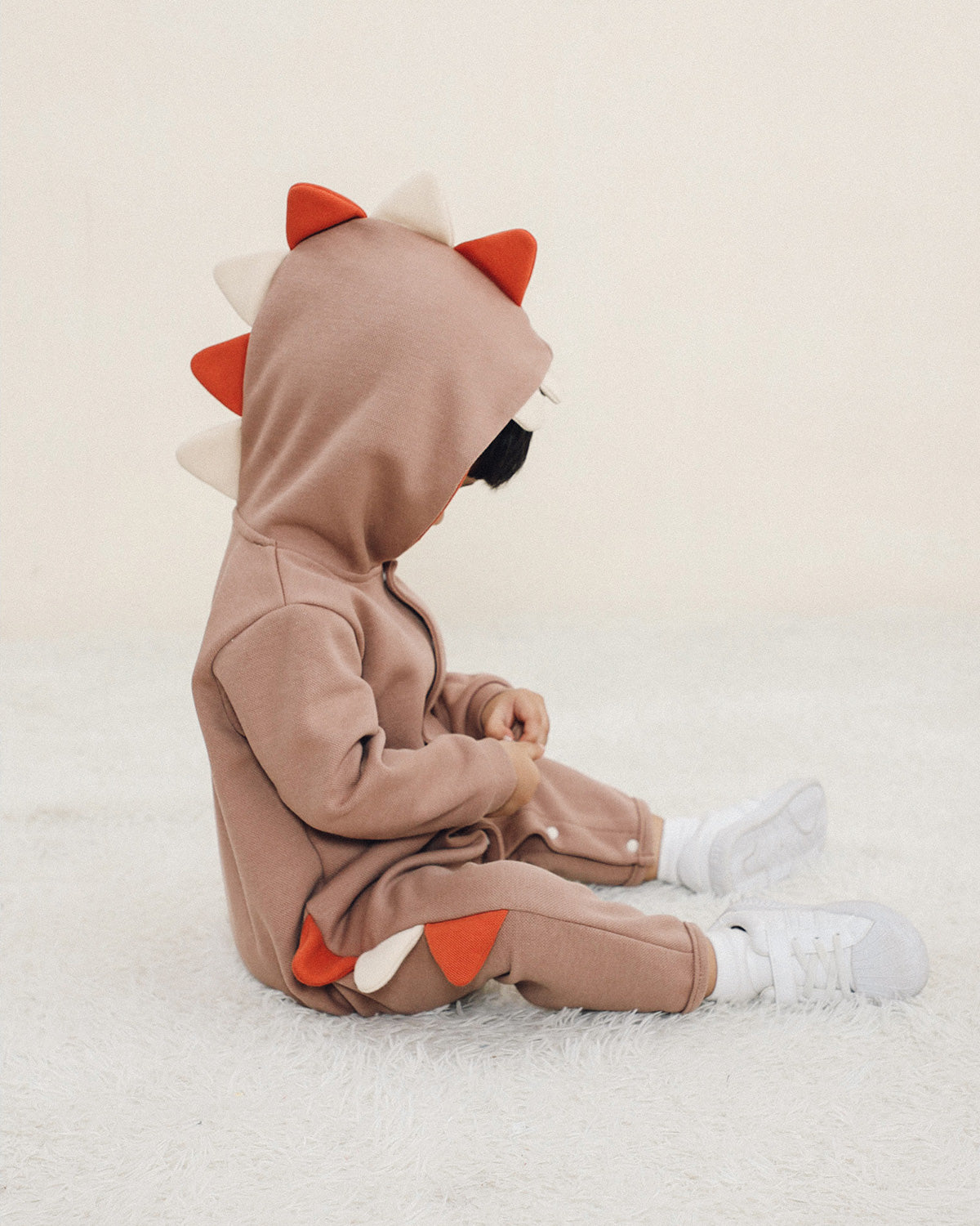 Dinosaur Hoodie Romper long sleeve onesie for kids mimi mono SG