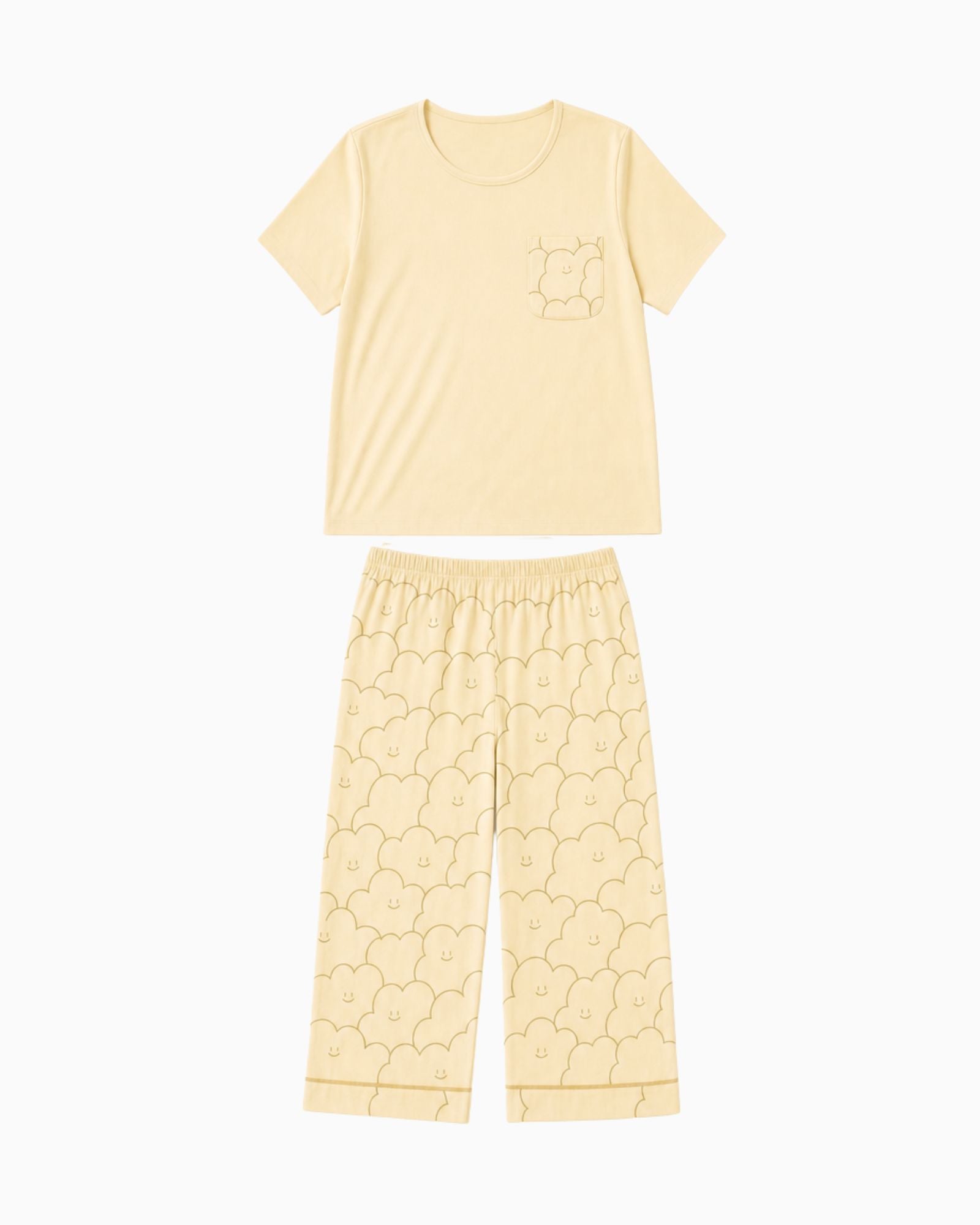 Pre-order: Kids Cloud Pyjamas Set - Banana Sorbet