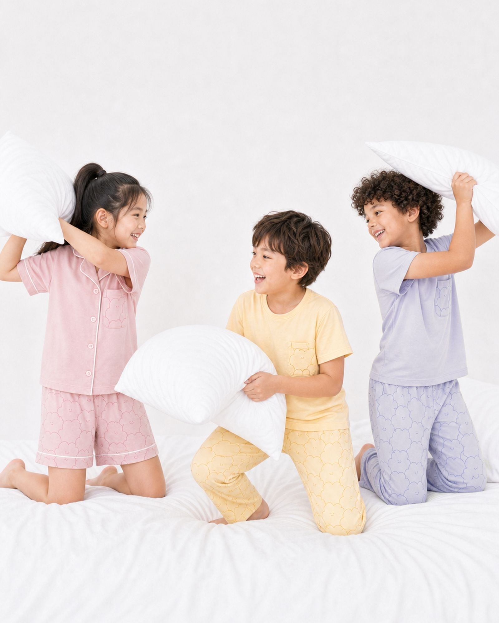 Pre-order: Kids Cloud Pyjamas Set - Banana Sorbet
