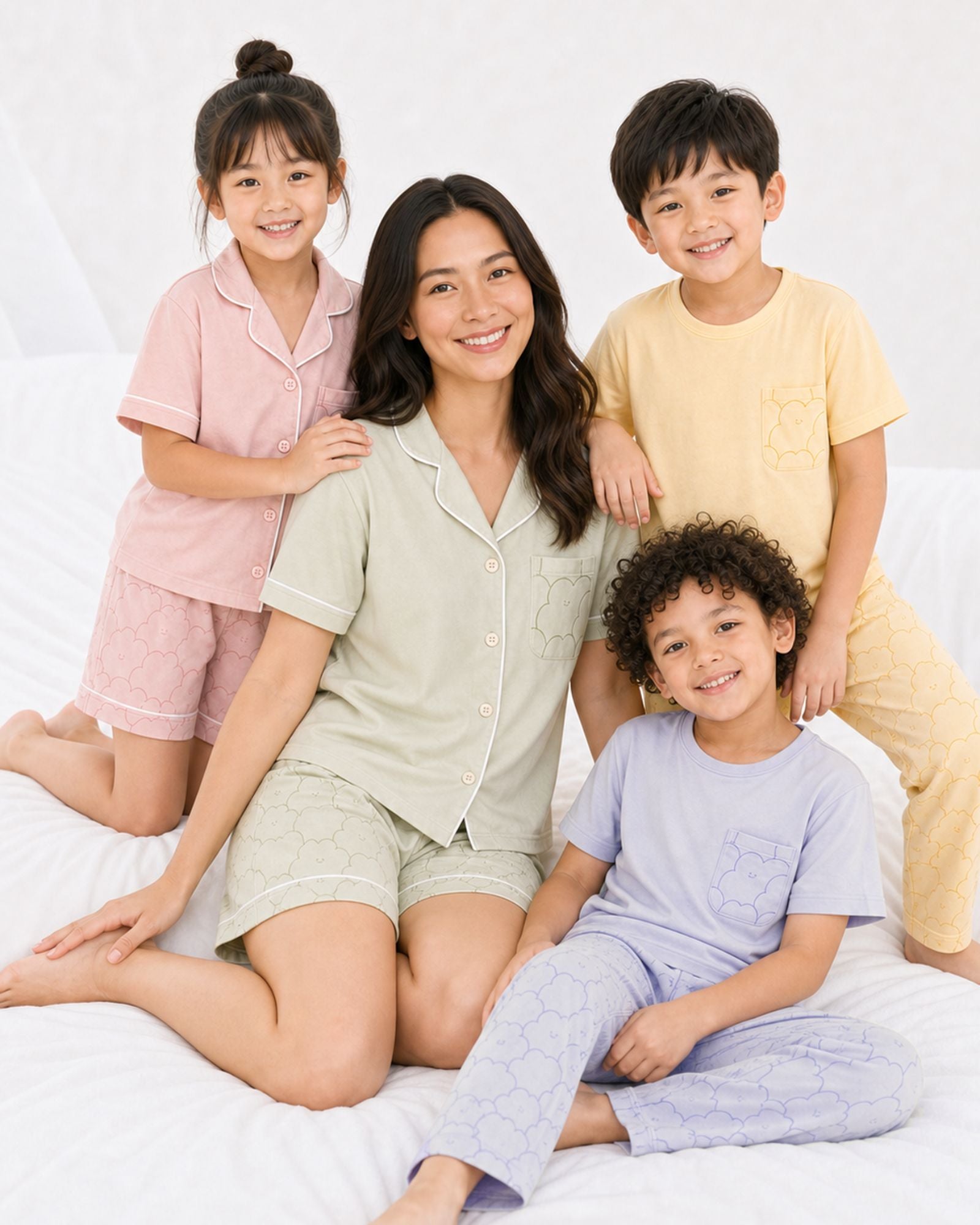 Pre-order: Kids Cloud Pyjamas Set - Taro Smoothie