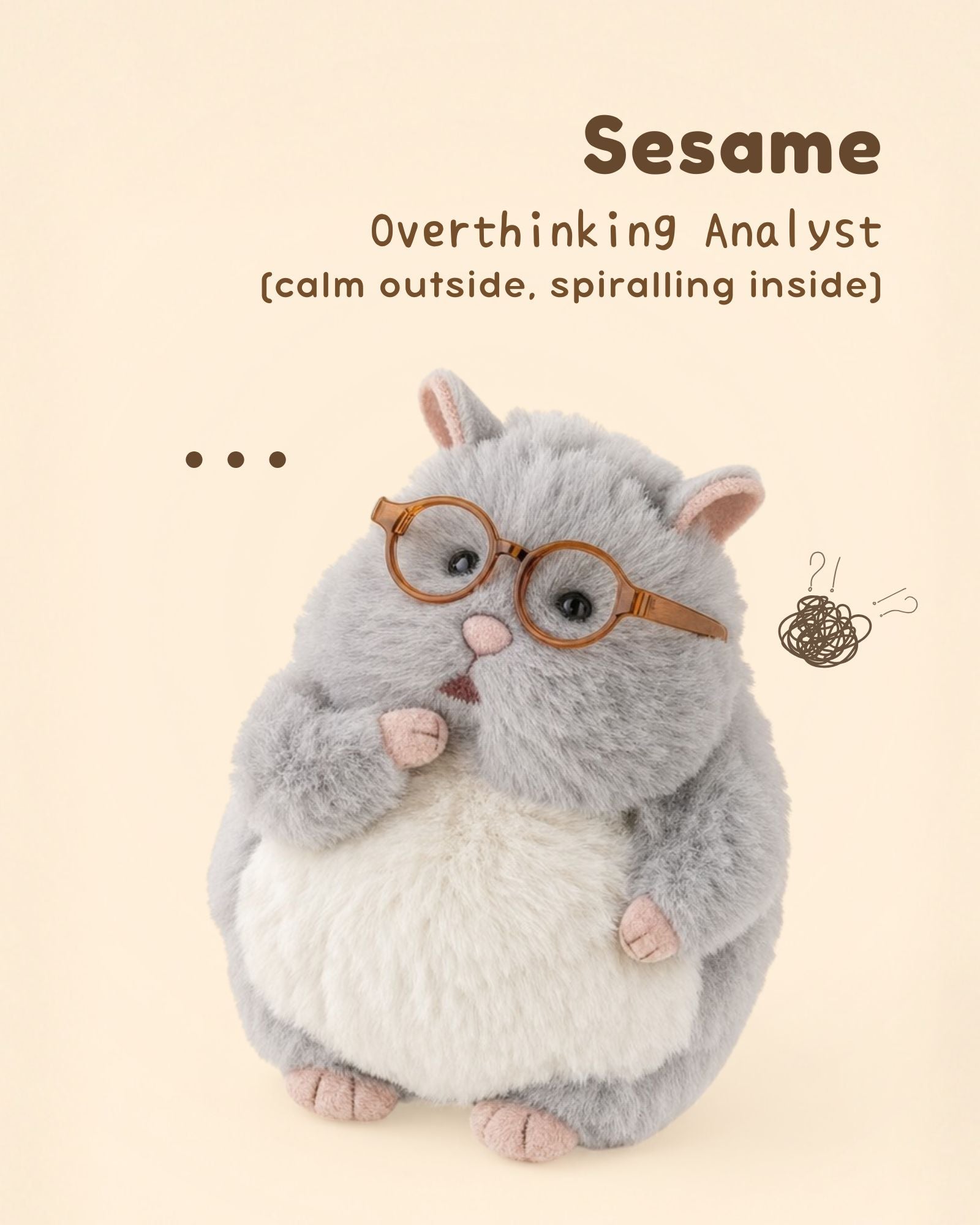 Liv Heart Stress Therapist Hamster Plush