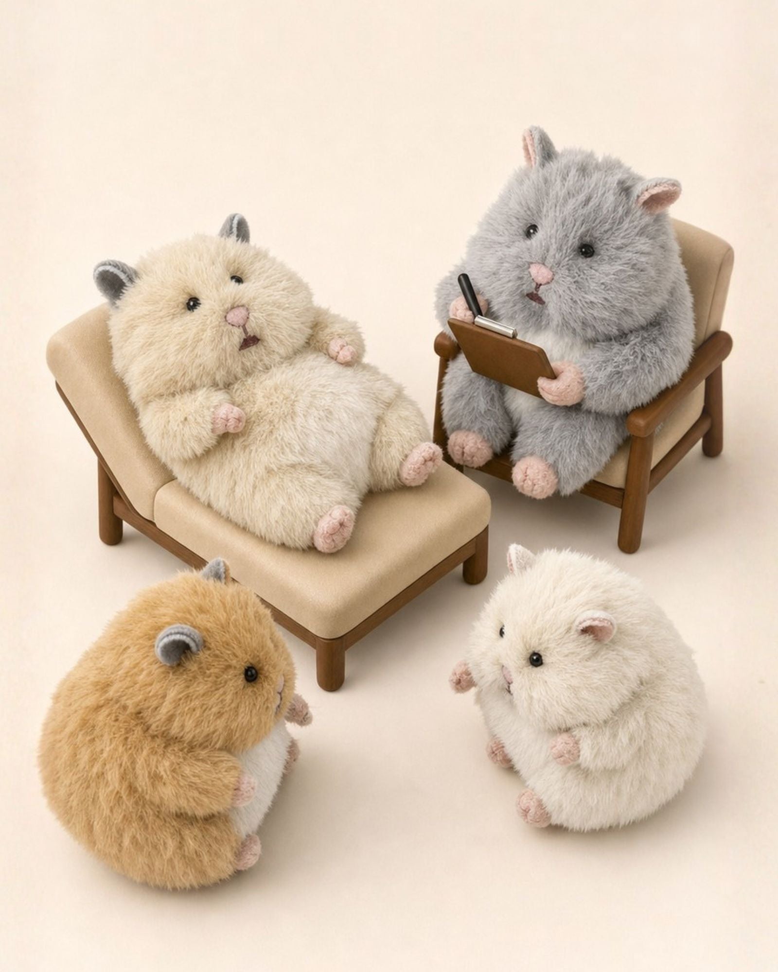 Liv Heart Stress Therapist Hamster Plush