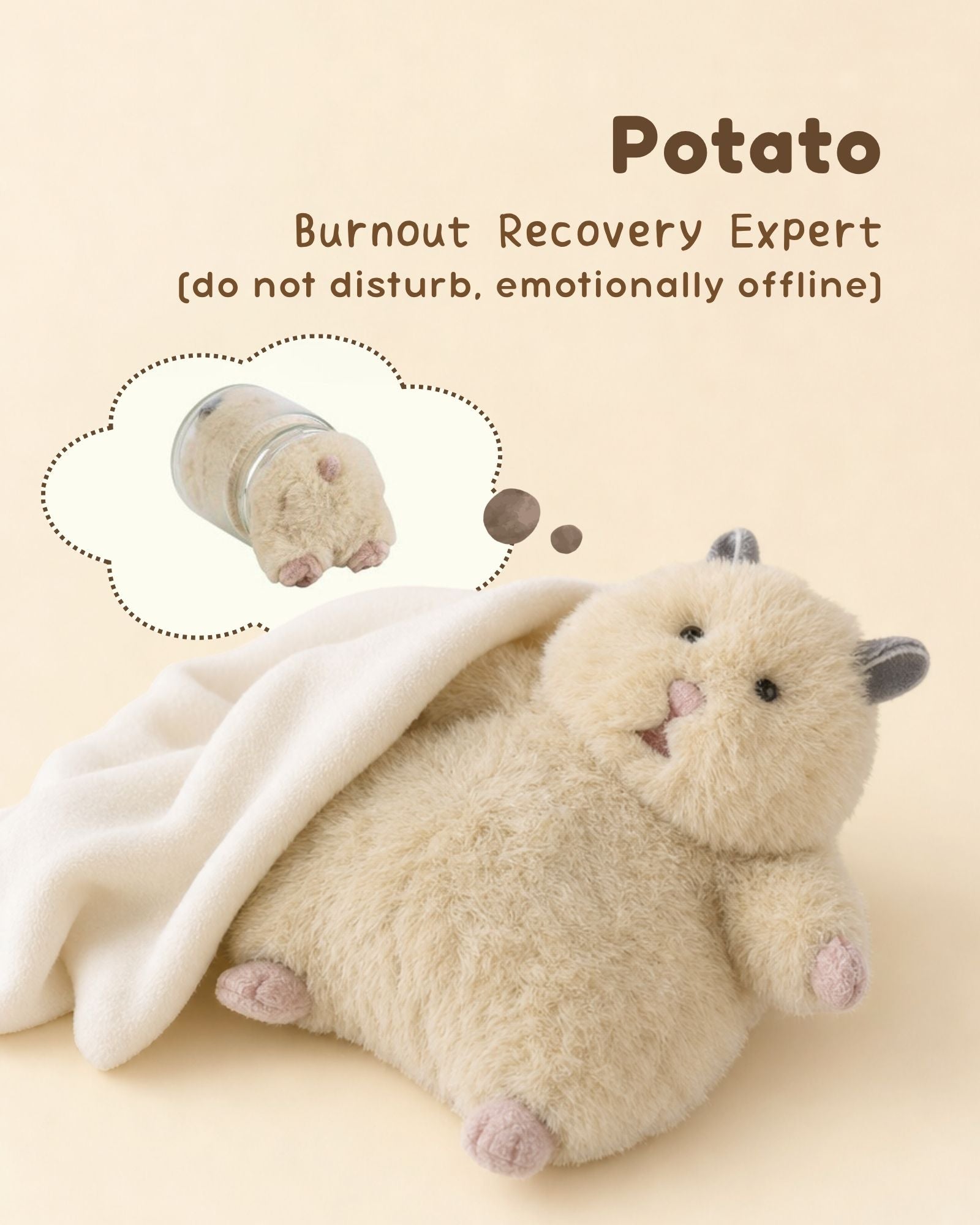 Liv Heart Stress Therapist Hamster Plush
