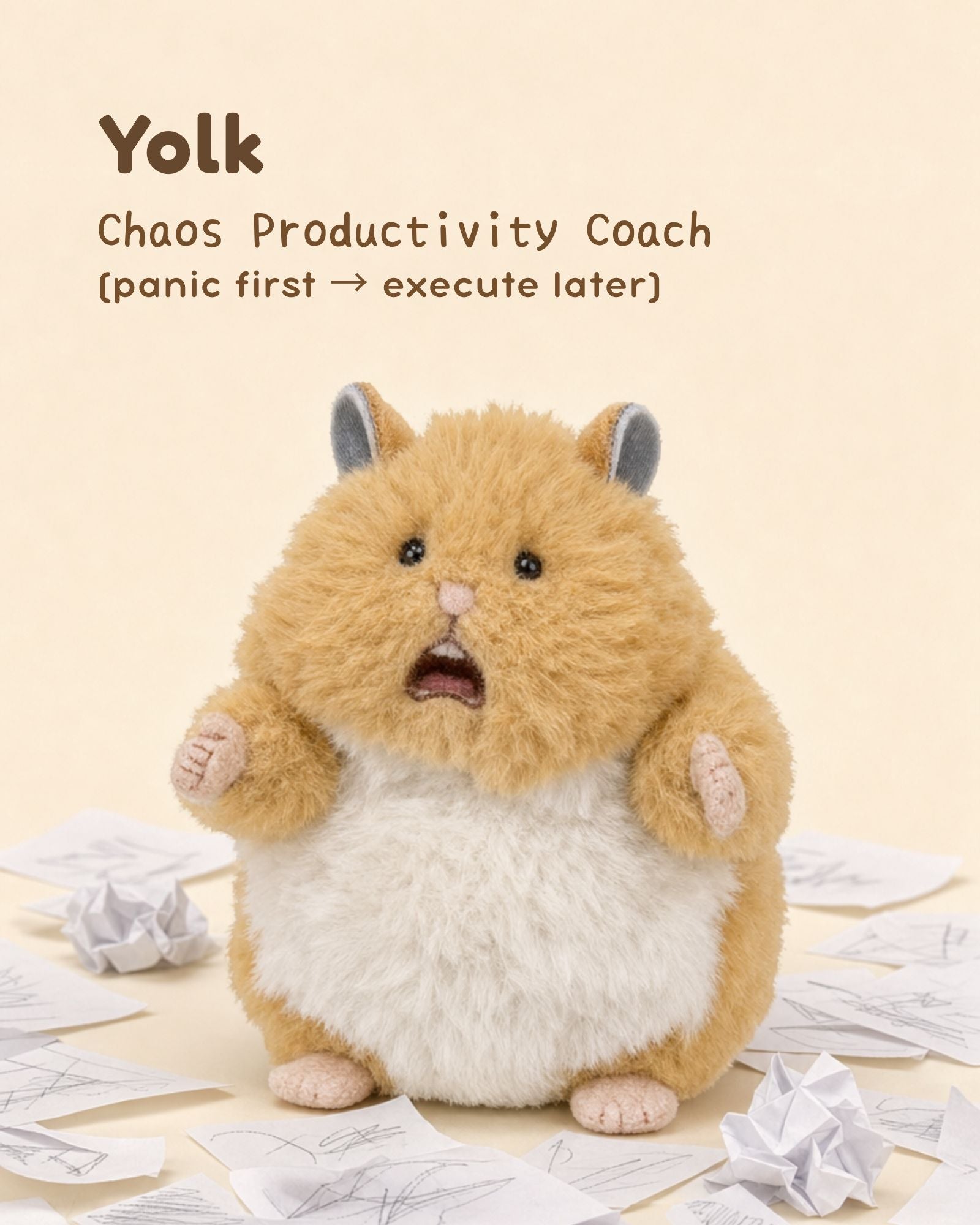 Liv Heart Stress Therapist Hamster Plush