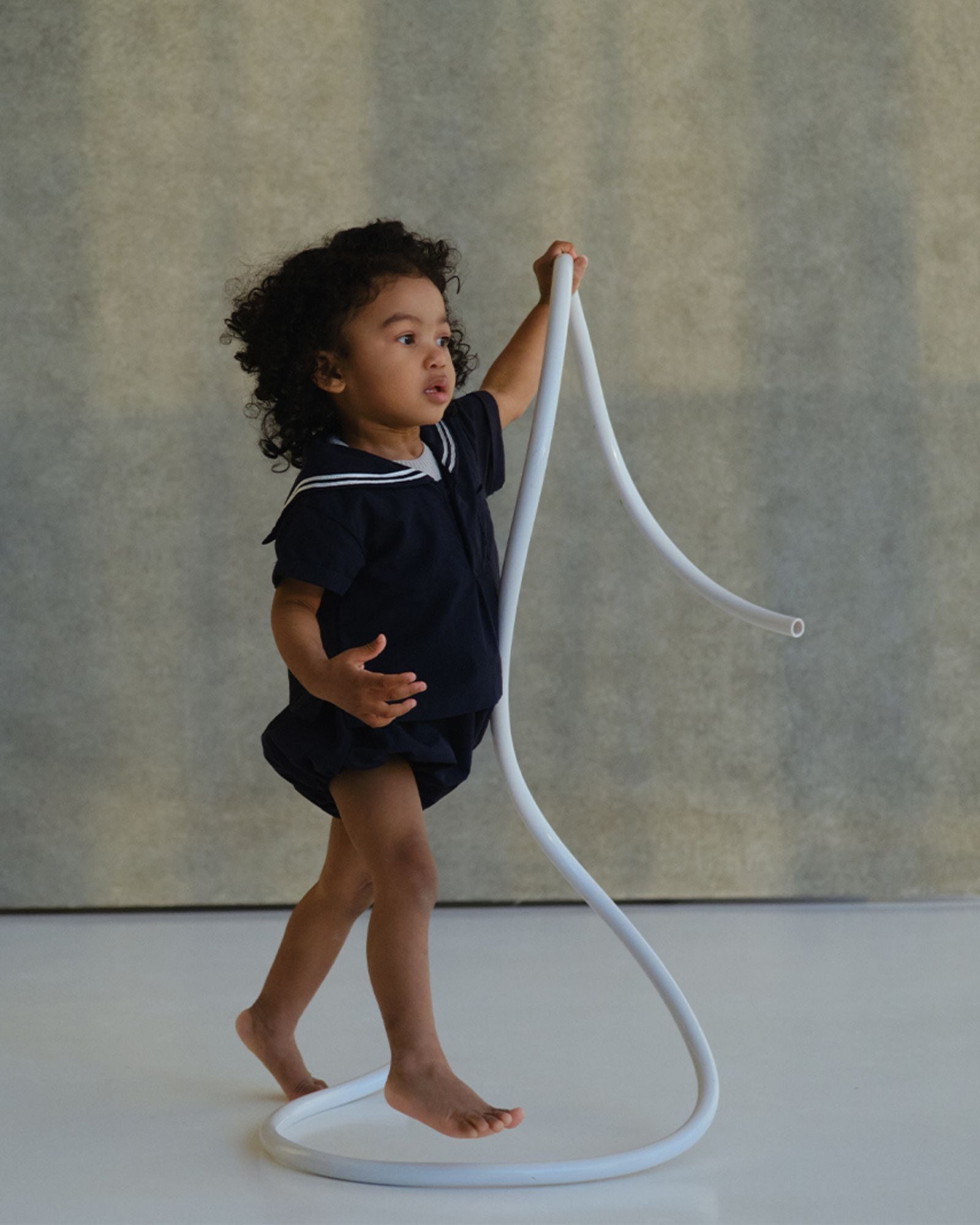 Mess-free Sailor Baby Romper - Navy