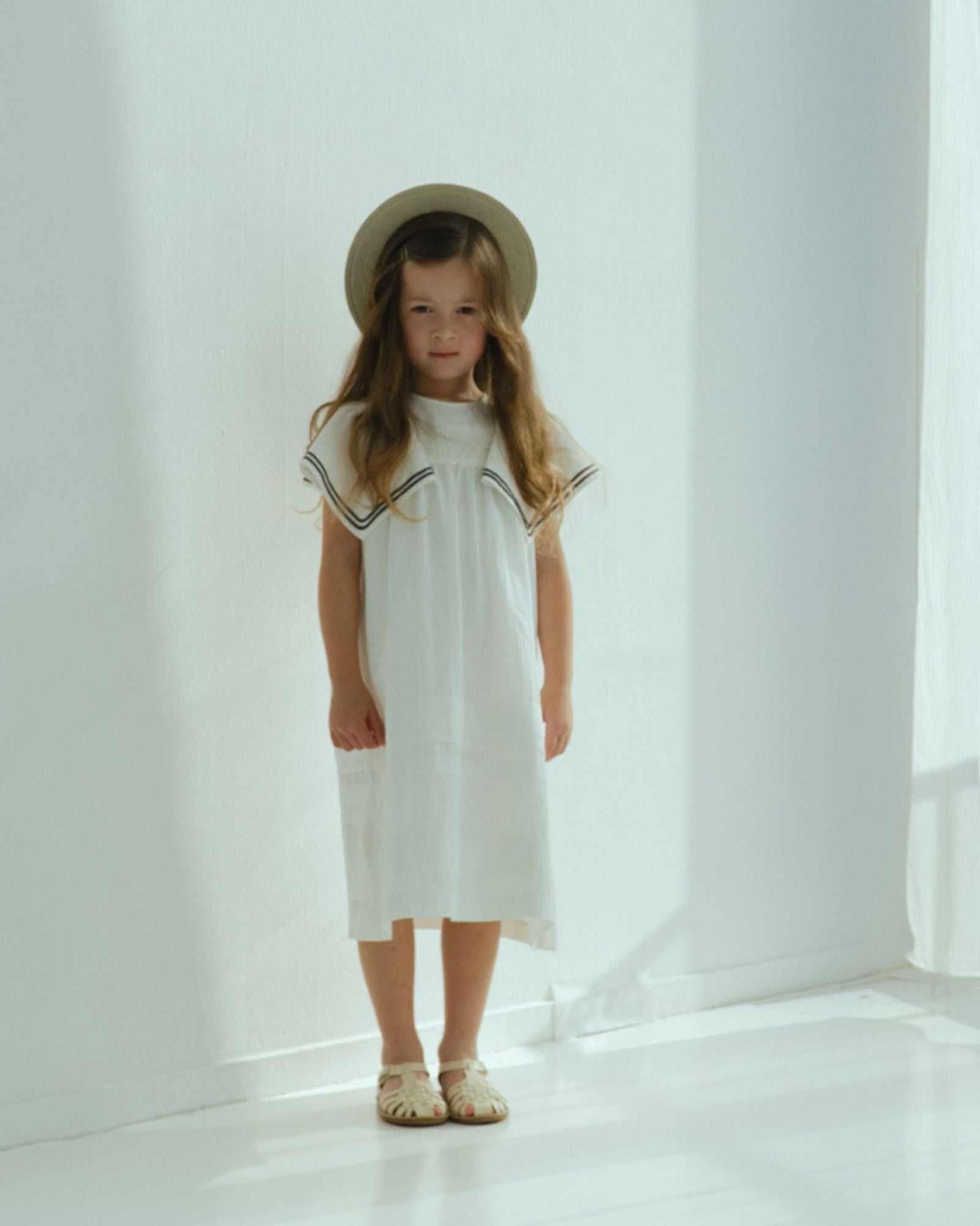 Mess-free Sailor Dress - White