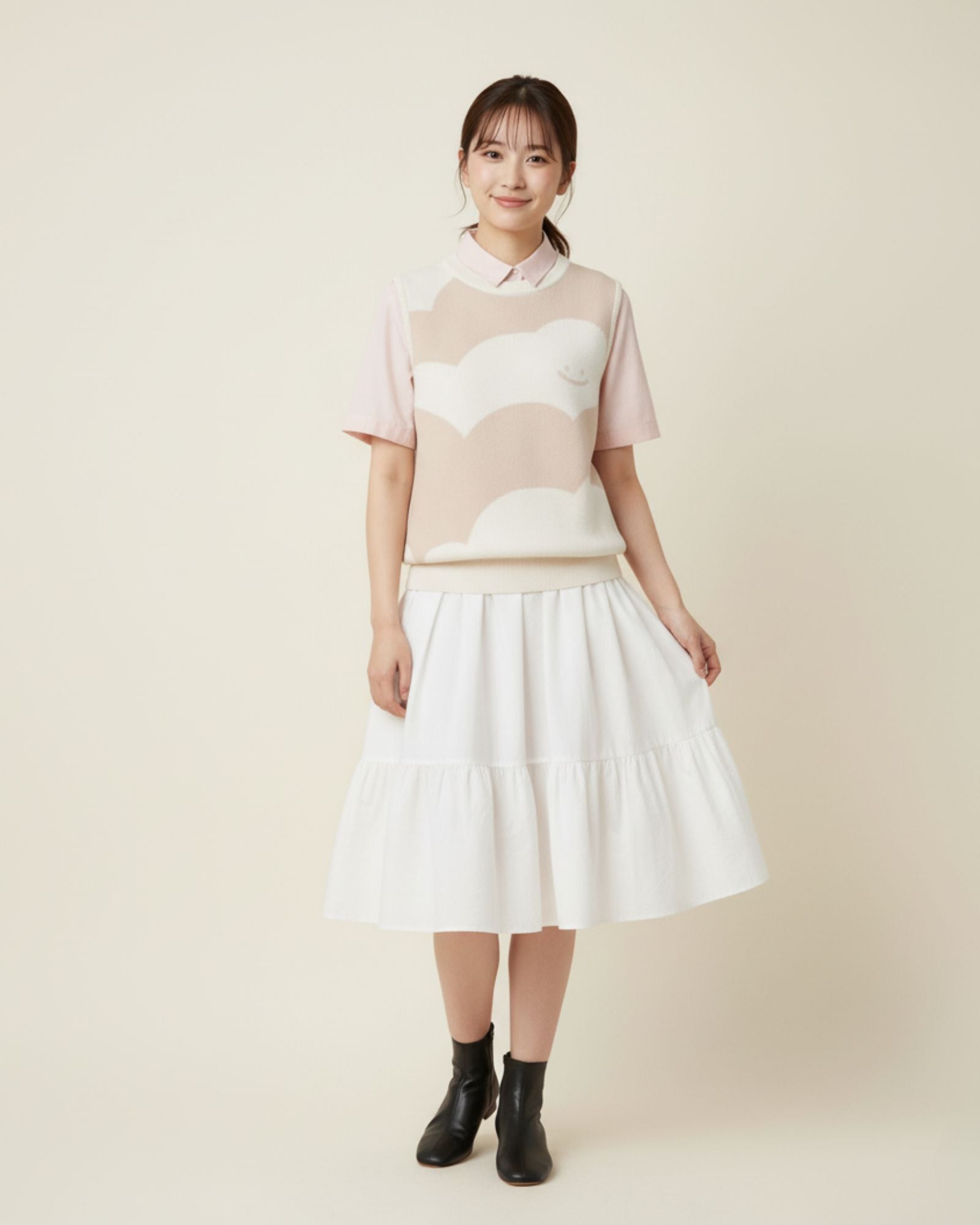 Pre-order: Mochi Cloud Crew Knitted Vest (Kids & Adults)