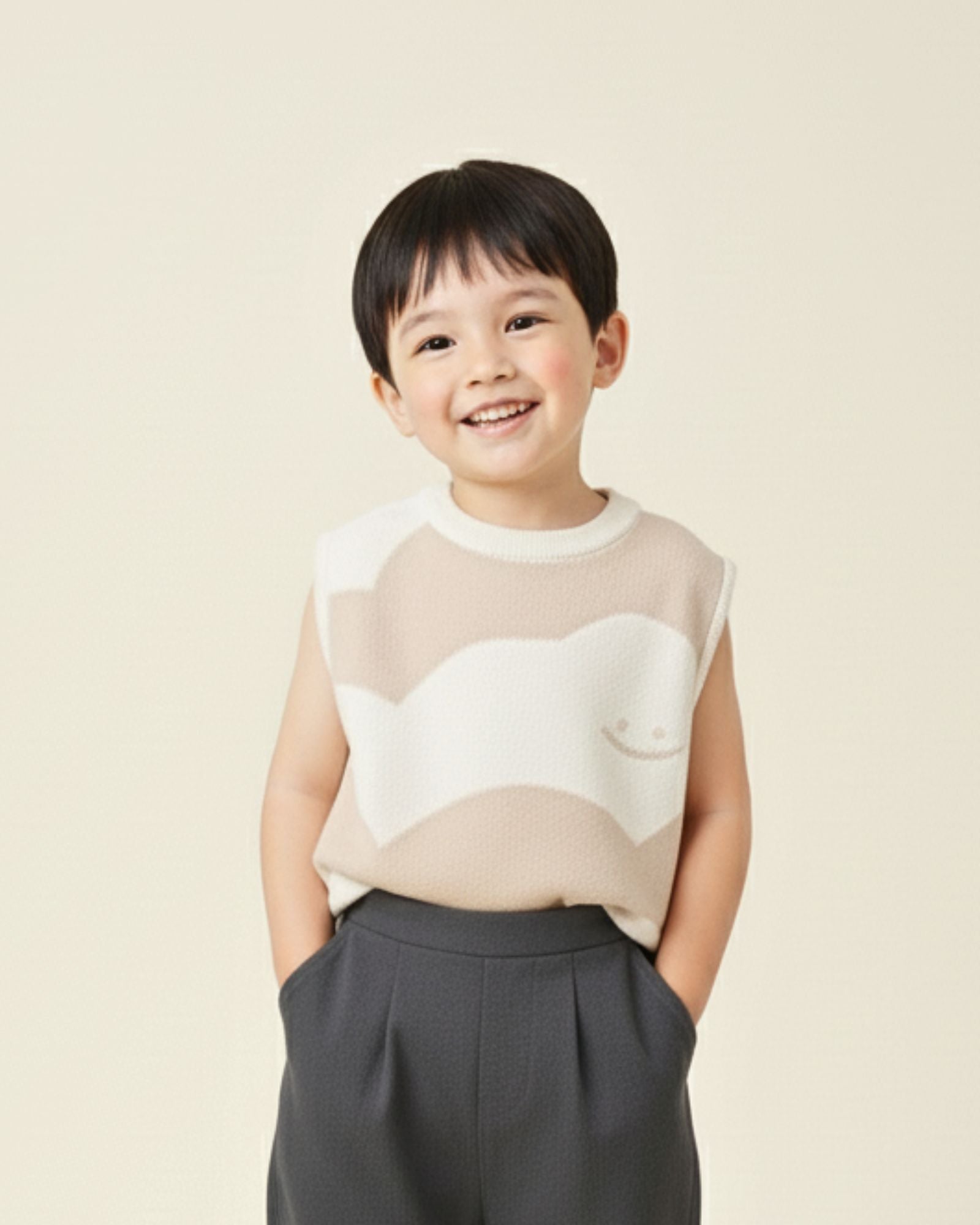 Pre-order: Mochi Cloud Crew Knitted Vest (Kids & Adults)
